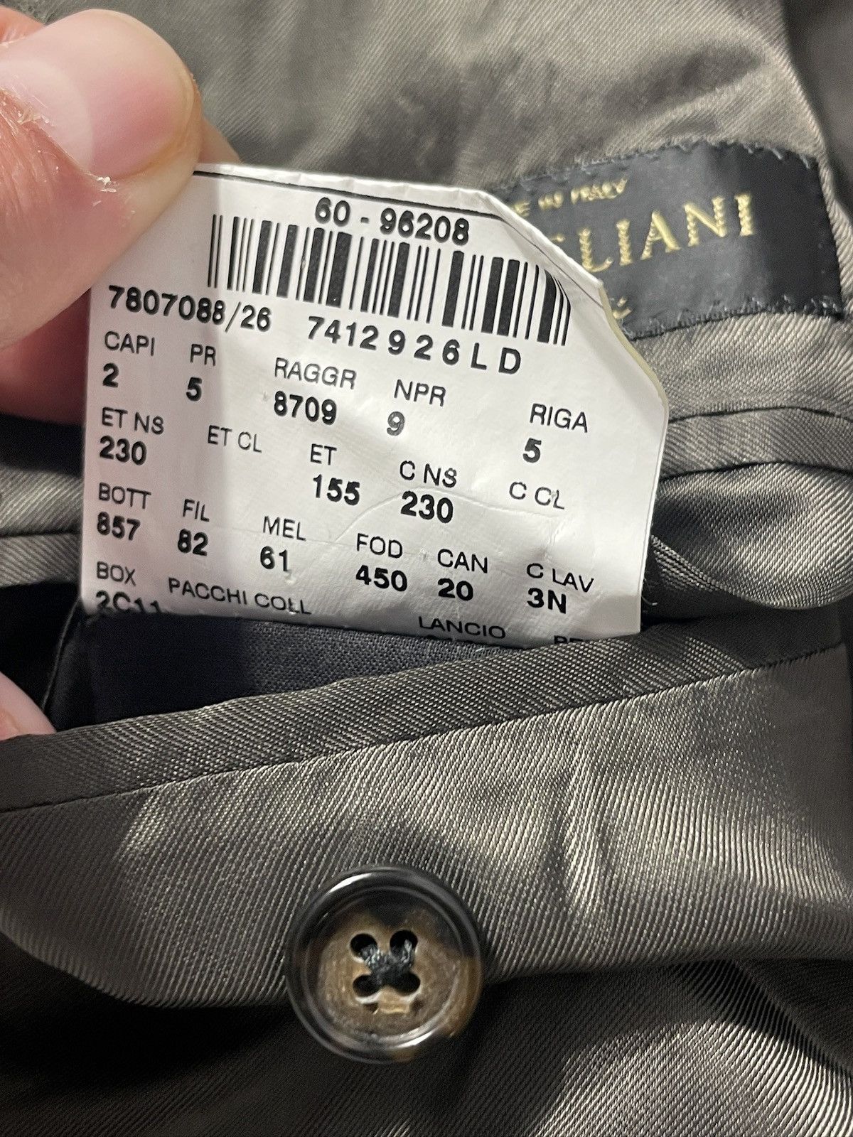Corneliani Brown Suit Size L Super 110s Extrafine Merinos
