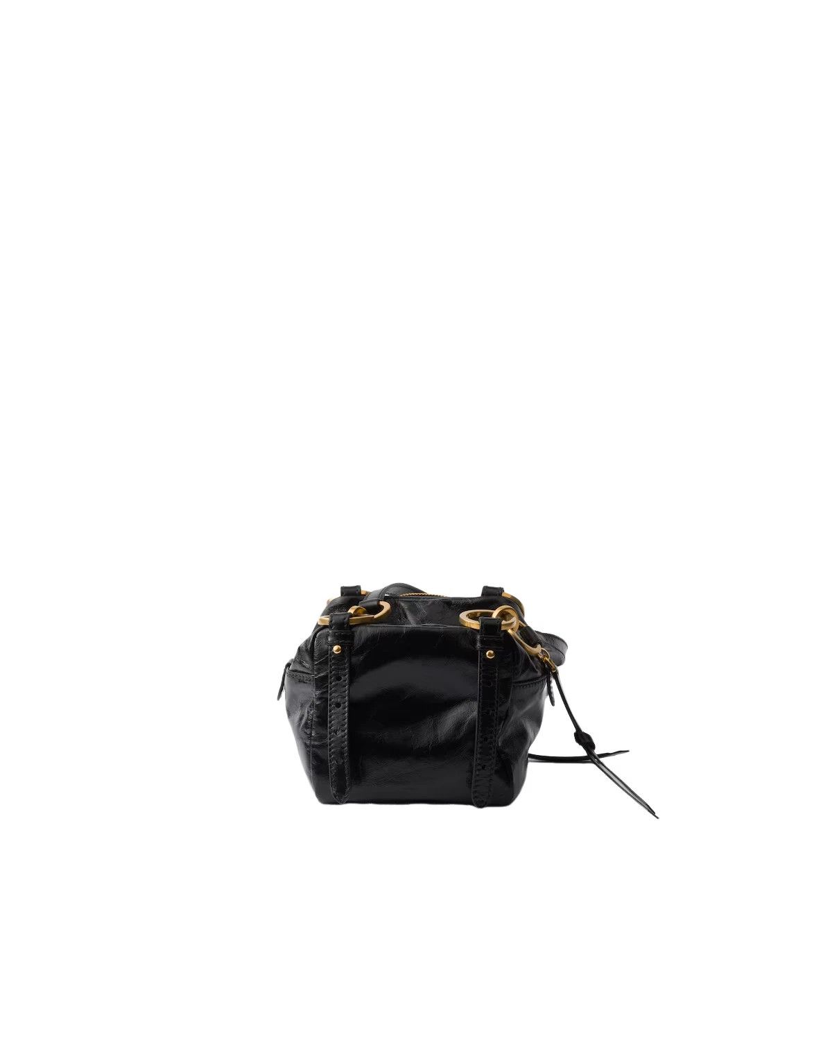 Prada PRADA Dangle Mini Black Leather Top Handle Bag New/Auth Size ONE SIZE - 3 Thumbnail