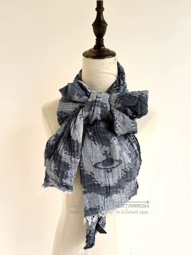 Vivienne Westwood Vivienne Westwood Antique Blue Saturn Scarf with Pirate Pa Size ONE SIZE - 1 Thumbnail