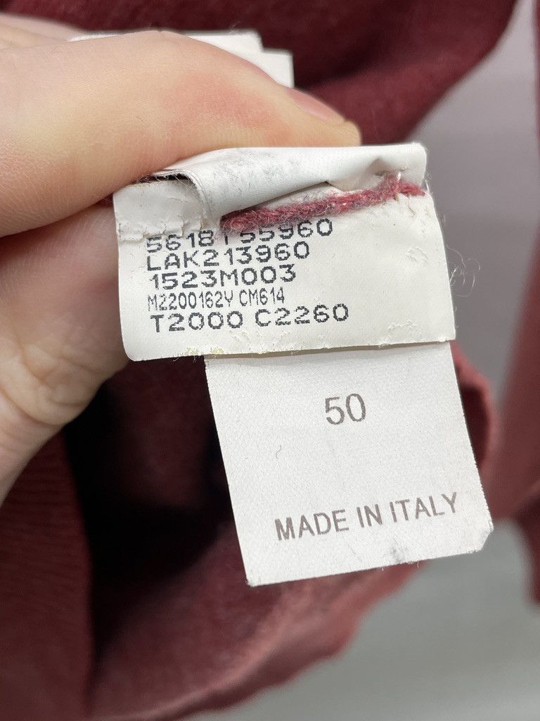 Brunello Cucinelli BRUNELLO CUCINELLI Red V Neck 100% Cashmere Sweater Size US M / EU 48-50 / 2 - 12 Thumbnail