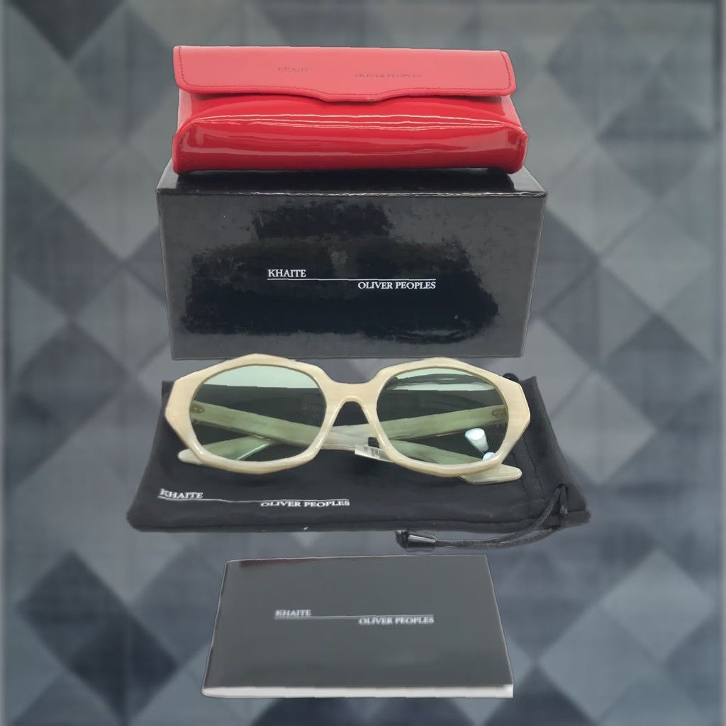 VINTAGE Oliver Peoples Designer Sunglasses Women's Geometric Green