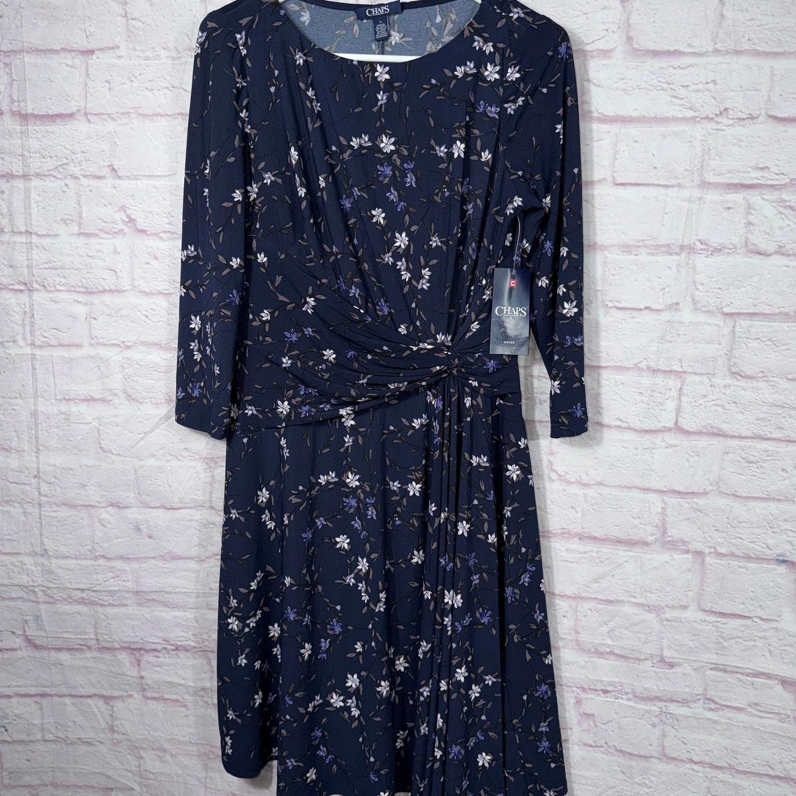 Chaps Chaps Floral Medium Print Midi Dress NWT Size M / US 6-8 / IT 42-44 - 2 Thumbnail