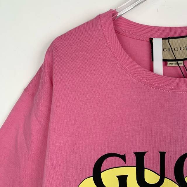 Gucci Gucci Logo Bear Print Pink Short Sleeve T-shirt K26WX Size S / US 4 / IT 40 - 3 Thumbnail