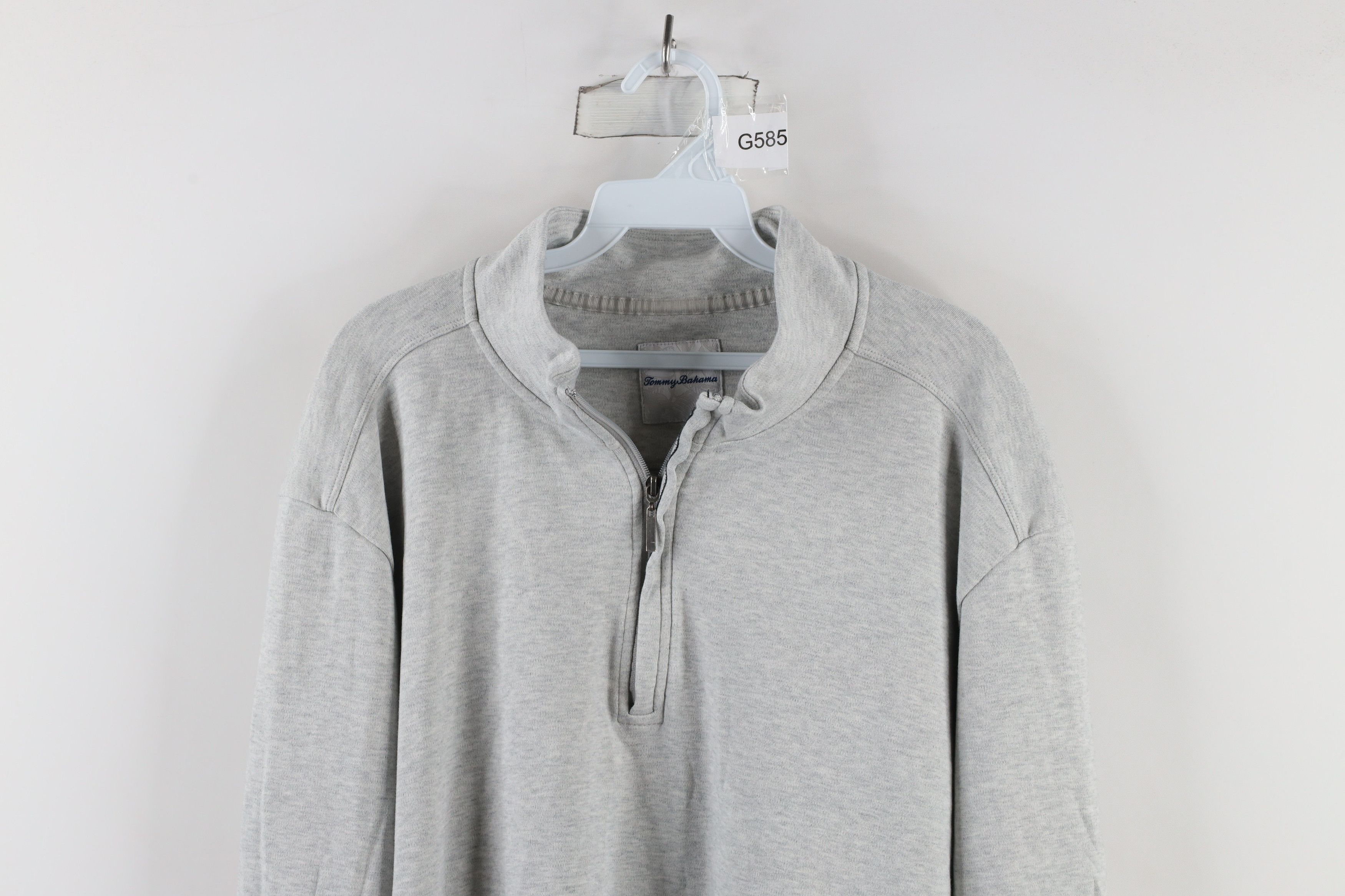 Tommy Bahama × Vintage Tommy Bahama Touch Half Zip Pullover Sweater Heather Gray Size US XXL / EU 58 / 5 - 2 Thumbnail