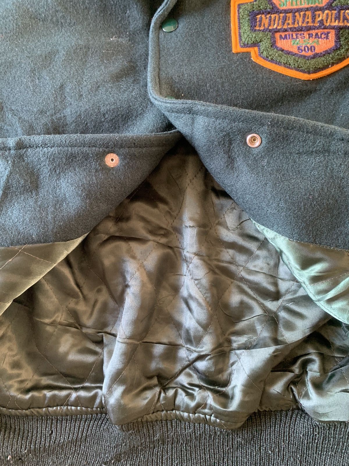 Japanese Brand Indianapolis Motor Speedway varisty jacket rare back design Size US L / EU 52-54 / 3 - 7 Thumbnail