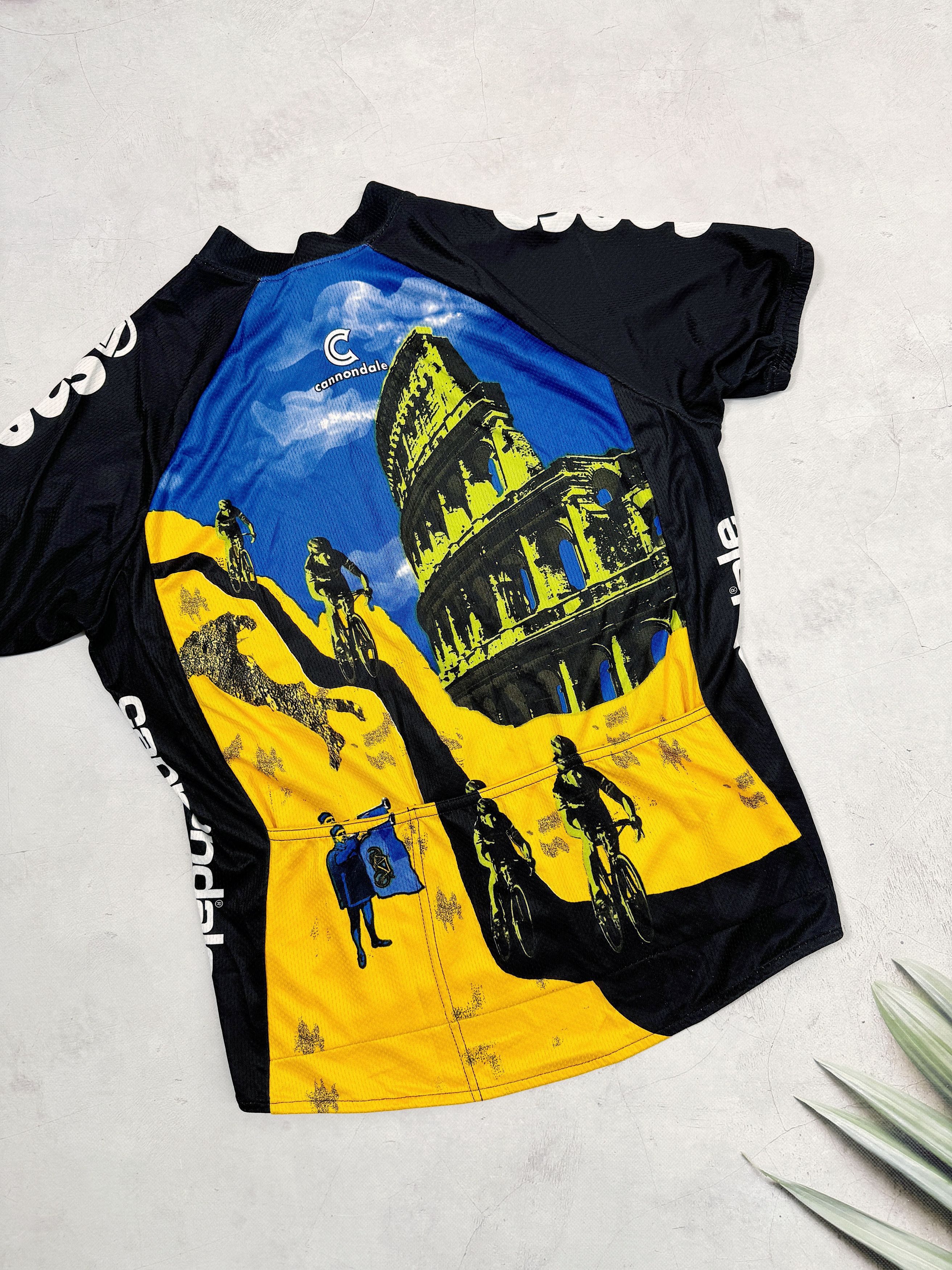 Vintage Vintage Cannondale Cycling Jersey Roma Italy Saeco Size US L / EU 52-54 / 3 - 11 Thumbnail