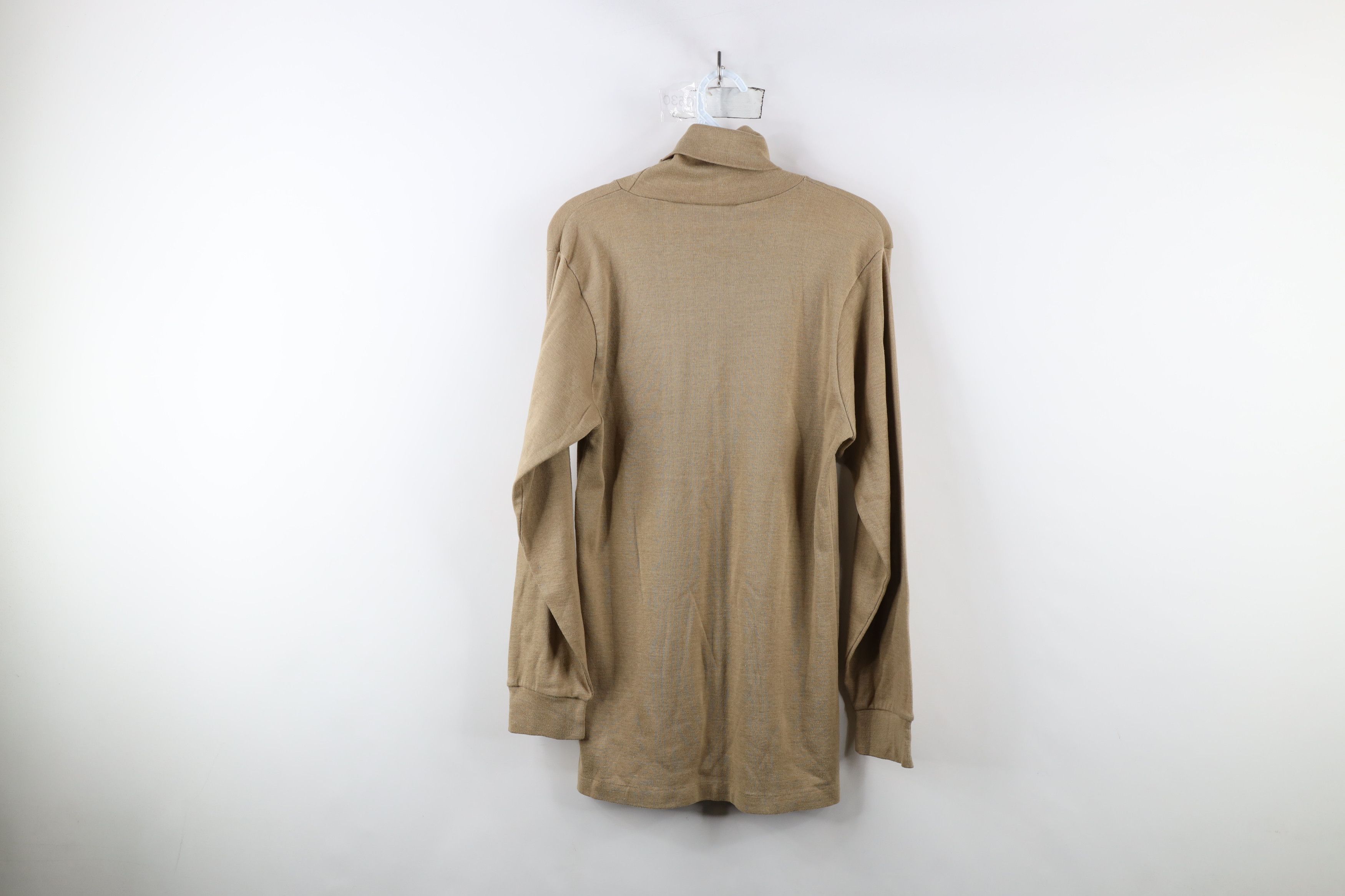 Vintage Vintage 70s Streetwear Thermal Knit Turtleneck T-Shirt USA Size US XL / EU 56 / 4 - 7 Thumbnail