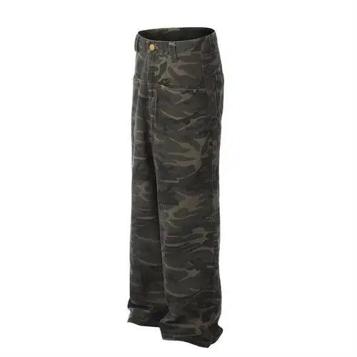 Jean American contrast camouflage loose straight-leg work jeans Size US 32 / EU 48 - 8 Thumbnail