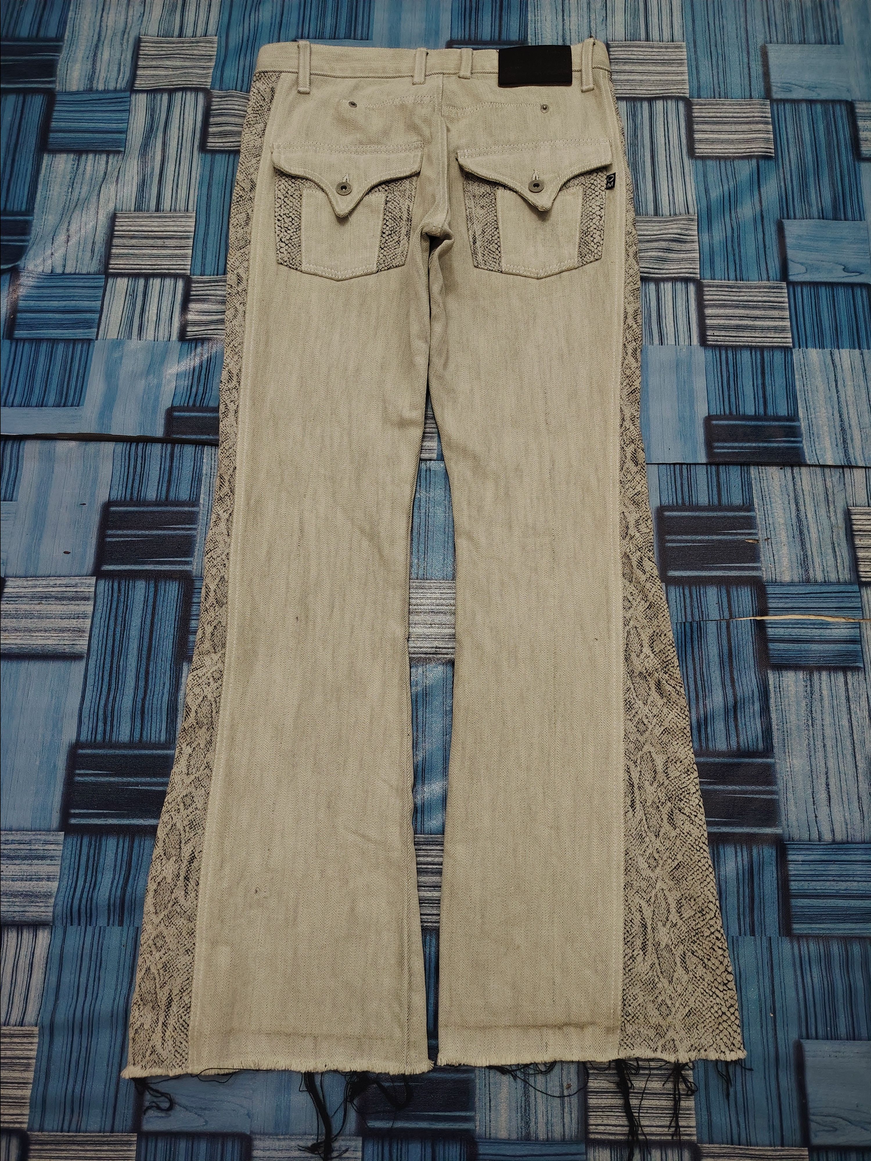 If Six Was Nine Japanese Morgan Homme Python Flared Jeans Bootcut Size US 30 / EU 46 - 8 Thumbnail