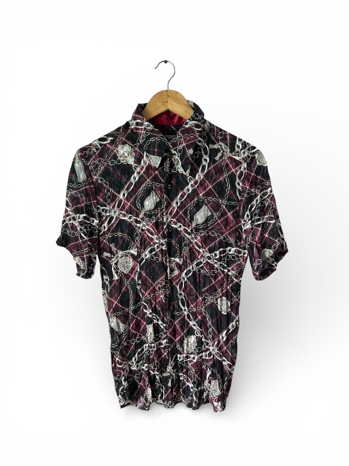 Tornado Mart Archive Baroque Chain Print Crinkle Shirt Size US L / EU 52-54 / 3 - 17 Thumbnail