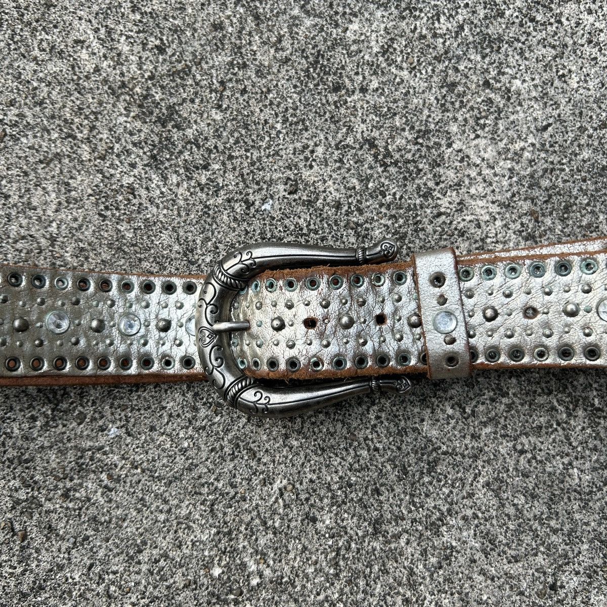 Vintage Vintage studded leather belt (Kapital Style) Size ONE SIZE - 5 Thumbnail