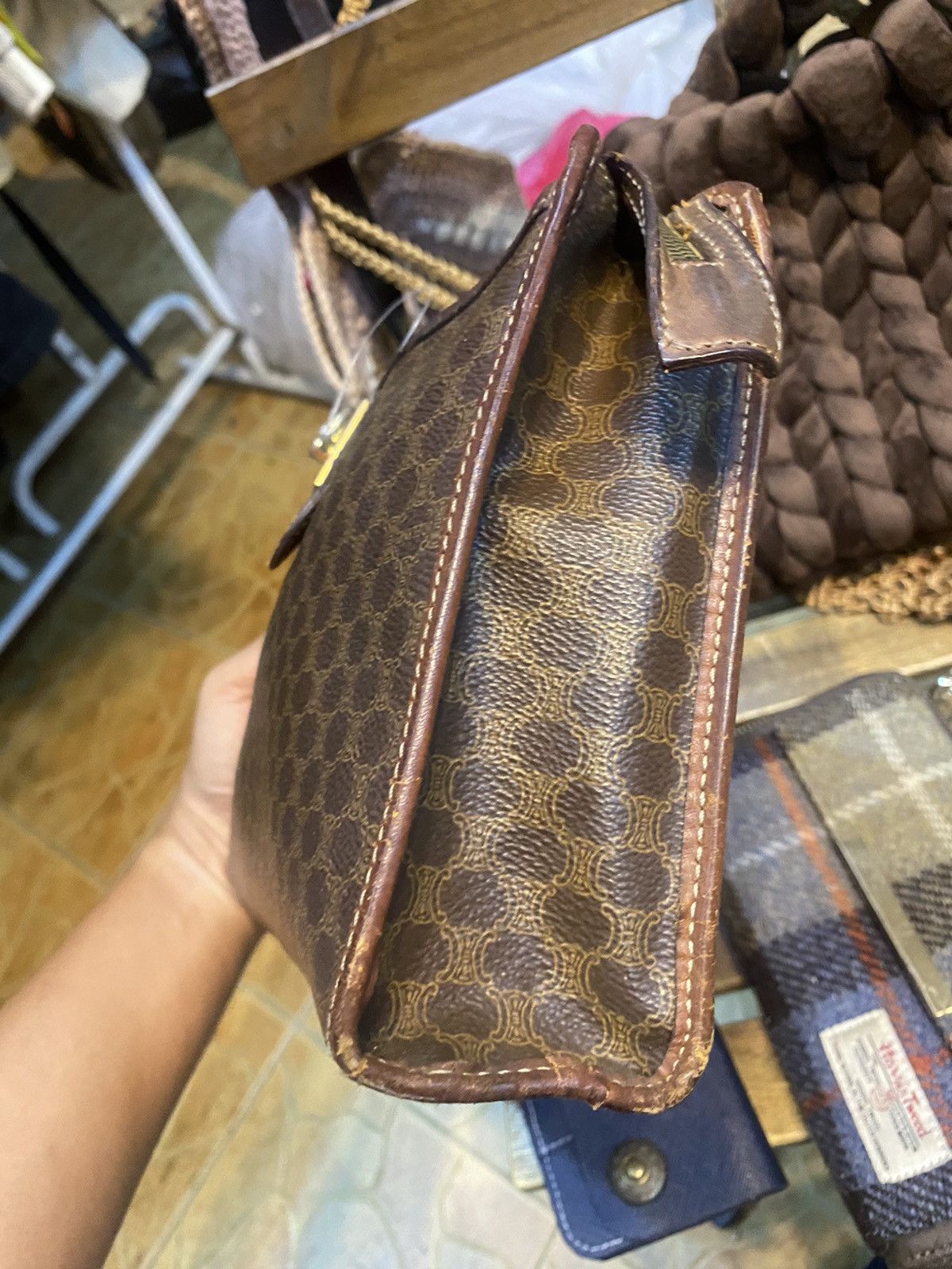 Celine Authentic Vintage Celine Monogram Clutch Size ONE SIZE - 8 Thumbnail