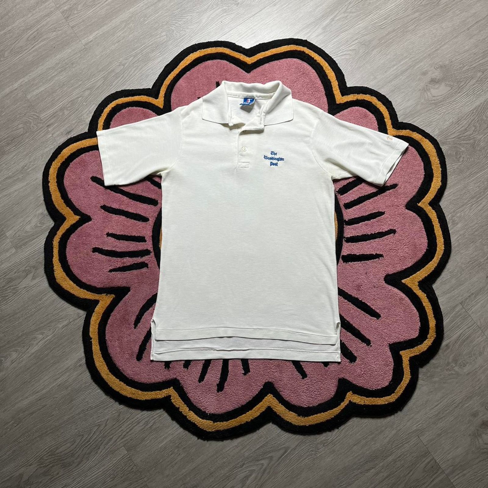 Champion × Vintage Vintage 90’s Champion The Washington Post Polo Shirt Size US M / EU 48-50 / 2 - 1 Thumbnail