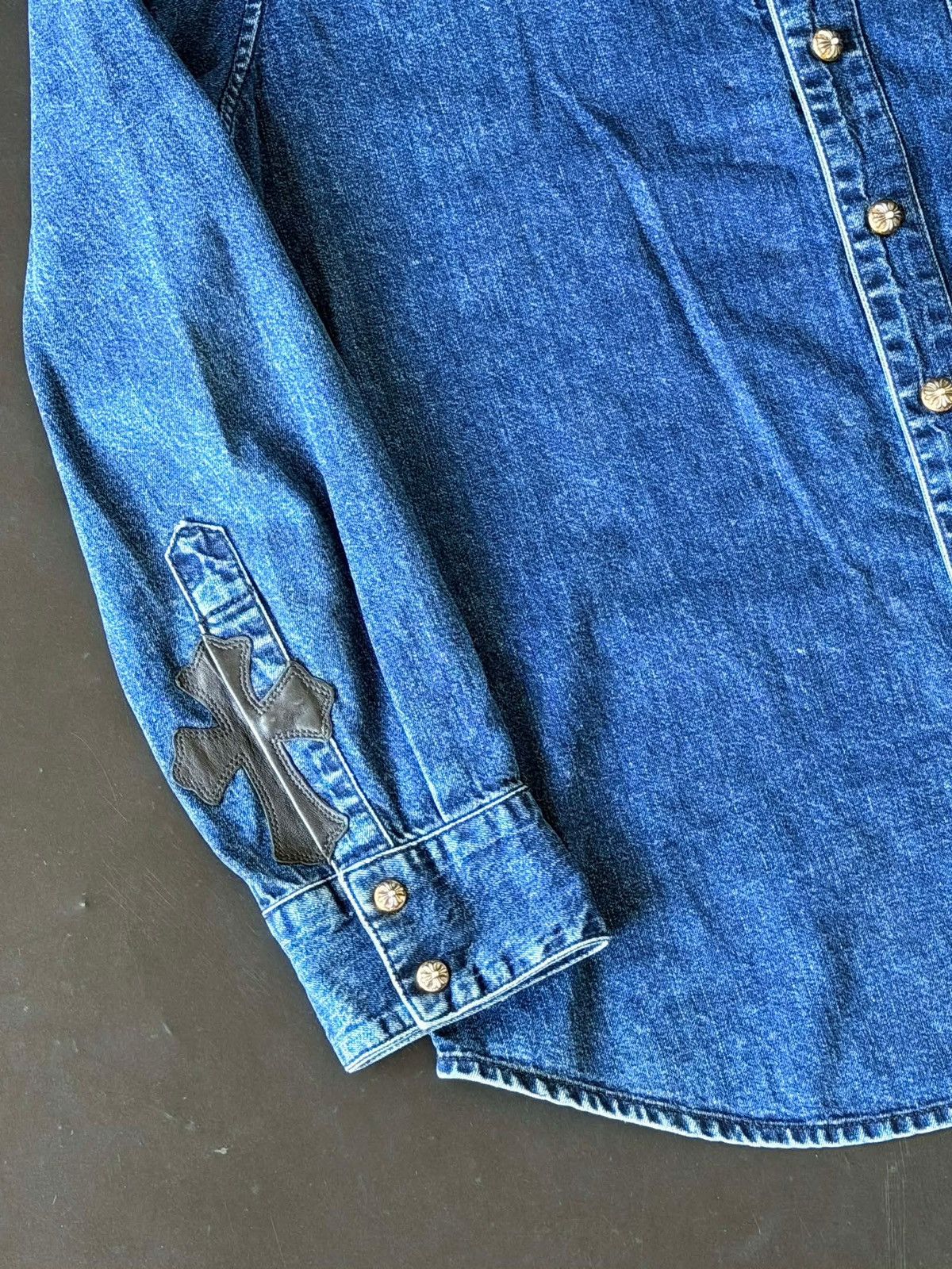 Chrome Hearts Chrome Hearts Cross-Skin Blue Denim Shirt Size US M / EU 48-50 / 2 - 6 Thumbnail