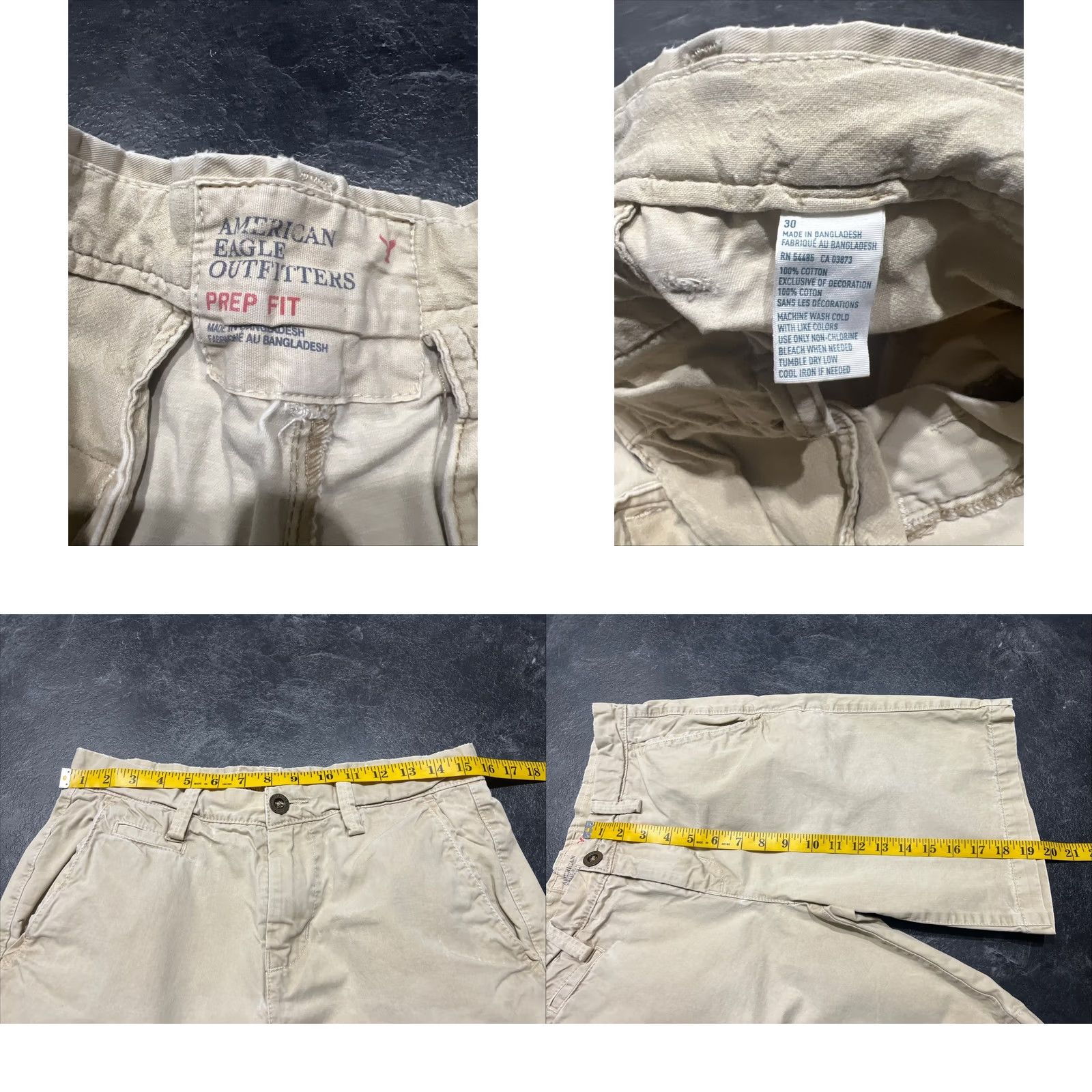 American Eagle Outfitters American Eagle Mens Size 30 Prep Fit Shorts 100% Cotton Cargo Beige Size US 30 / EU 46 - 9 Thumbnail