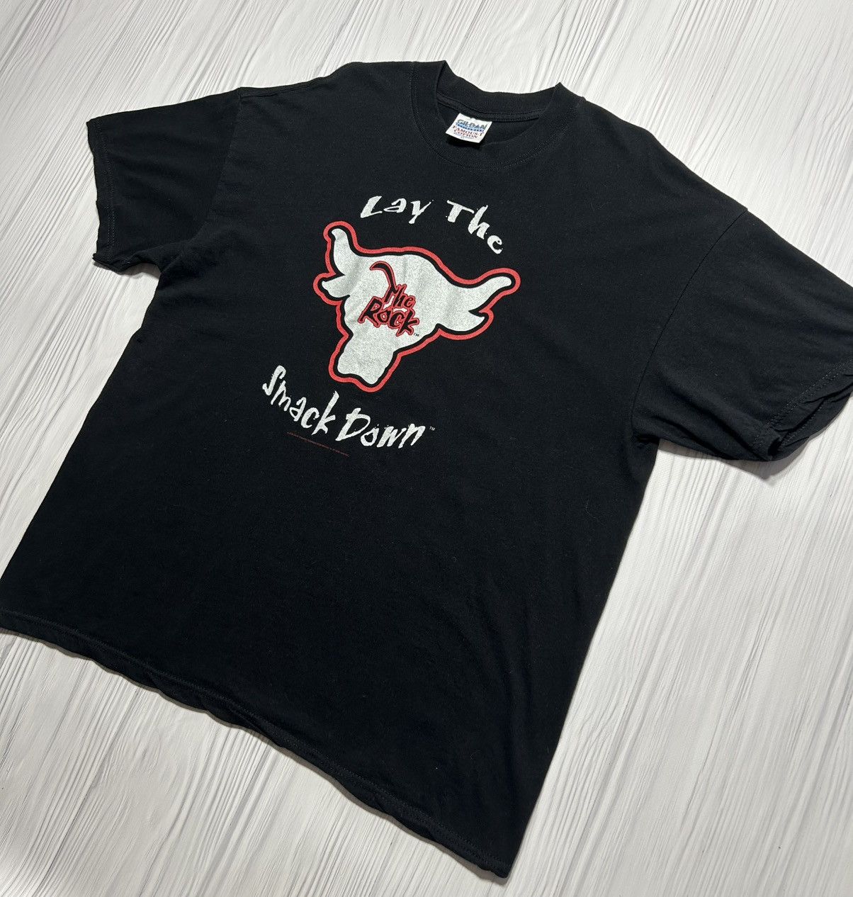 Vintage Vintage 2000 The Rock Lay The Smack Down T-Shirt Size US XL / EU 56 / 4 - 2 Thumbnail