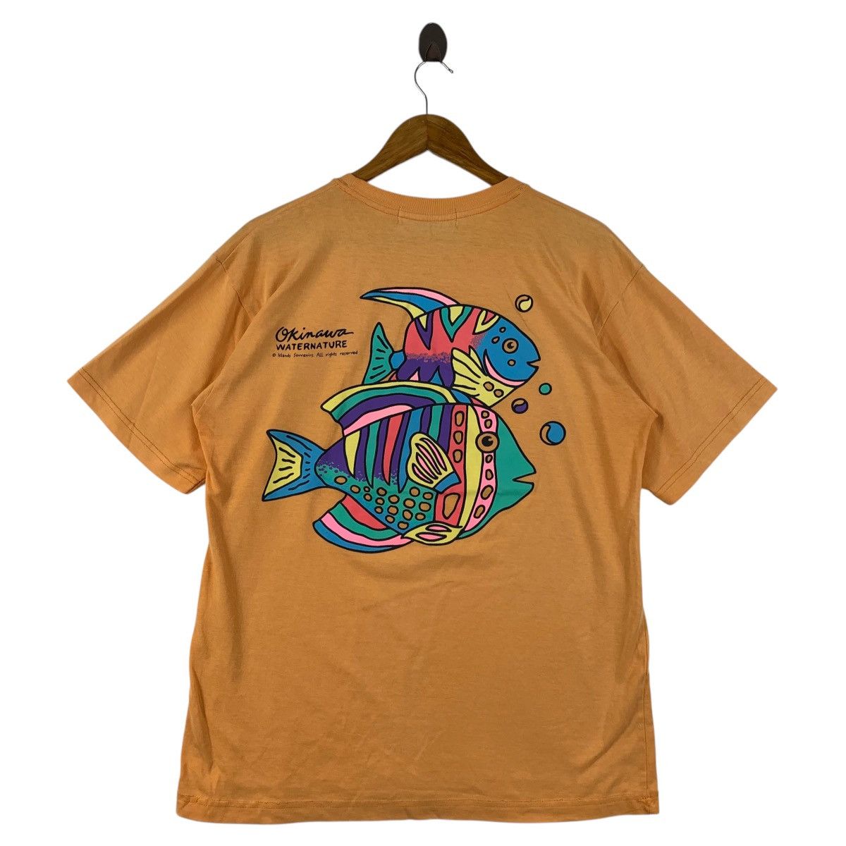 Vintage Vintage 90s OKINAWA waternature surf gear multicolour tee Size US M / EU 48-50 / 2 - 1 Thumbnail