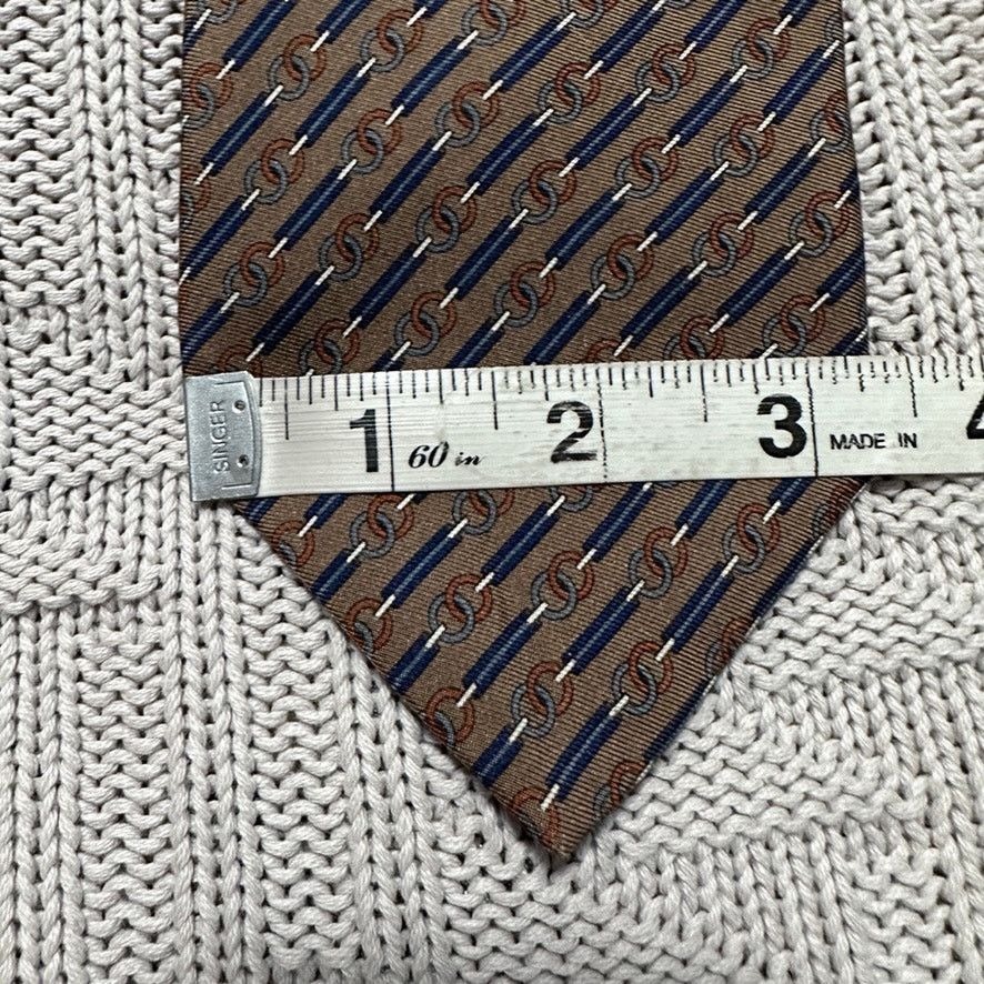 TED LAPIDUS Ted Lapidus brown equestrian motif Italian silk tie Size ONE SIZE - 5 Thumbnail