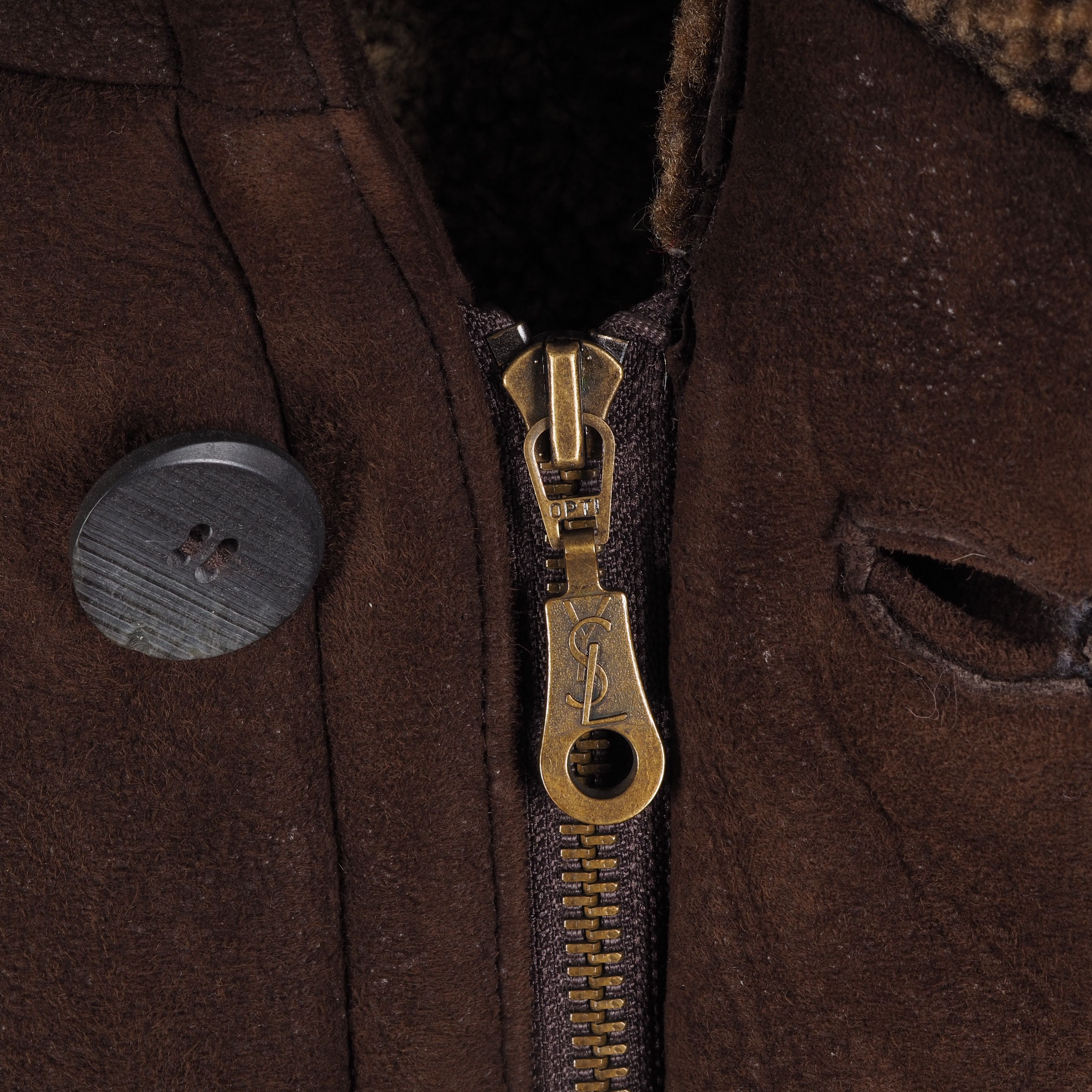 Yves Saint Laurent Yves Saint Laurent YSL Vintage Merino Shearling Coat Brown Size US XXL / EU 58 / 5 - 5 Thumbnail