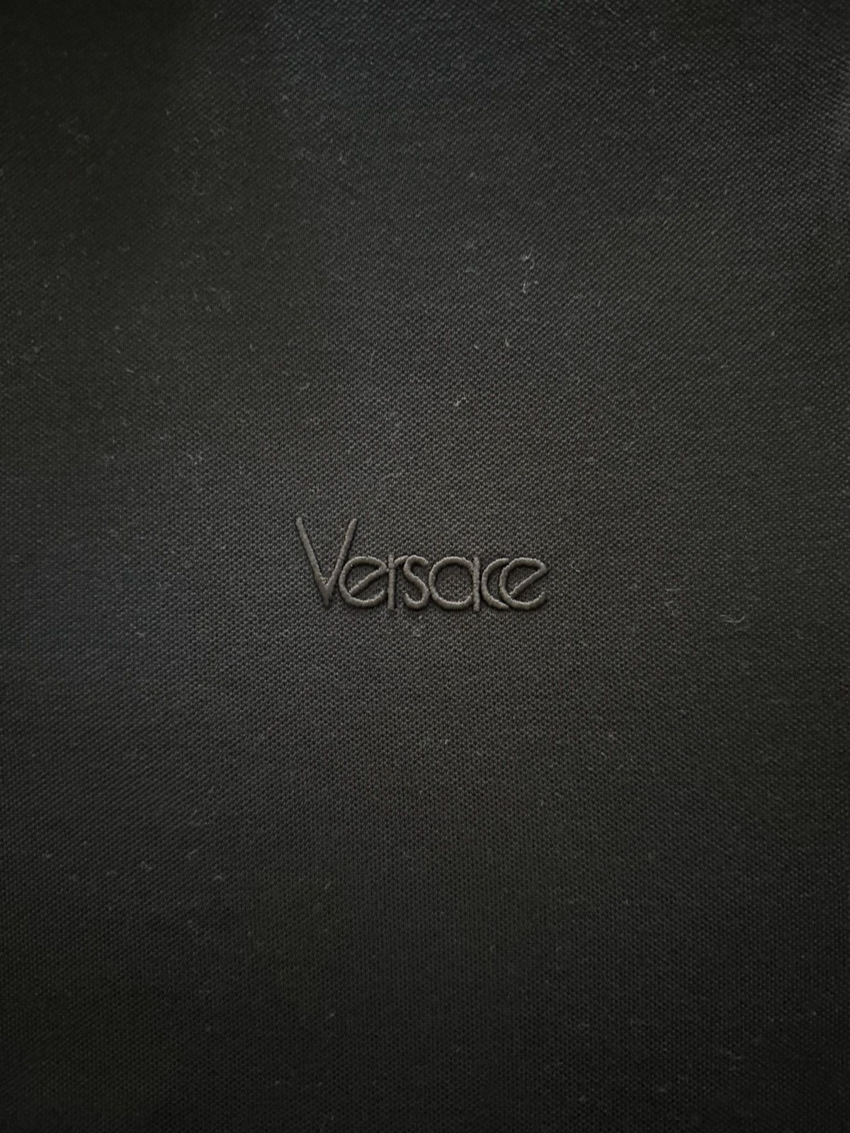 Versace VERSACE Men's Baroque Logo Polo-Black - Size XL (Fits Large) Size US XL / EU 56 / 4 - 2 Thumbnail