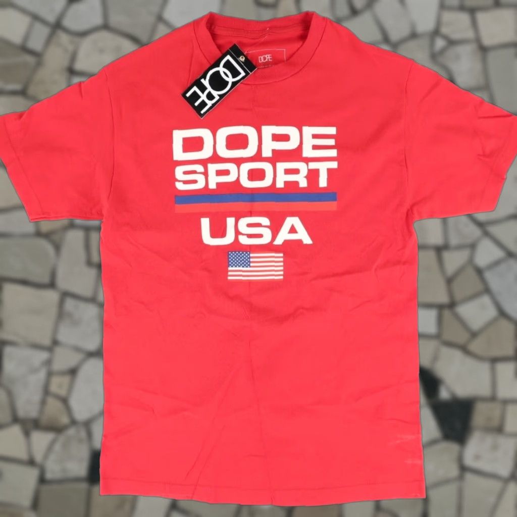 Vintage Dope Sport USA Made in US Solid T-Shirt Red Men's M Size US M / EU 48-50 / 2 - 1 Thumbnail