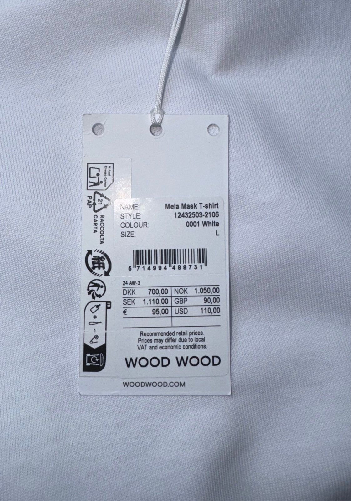 Wood Wood T-shirt Wood Wood Size US L / EU 52-54 / 3 - 5 Thumbnail