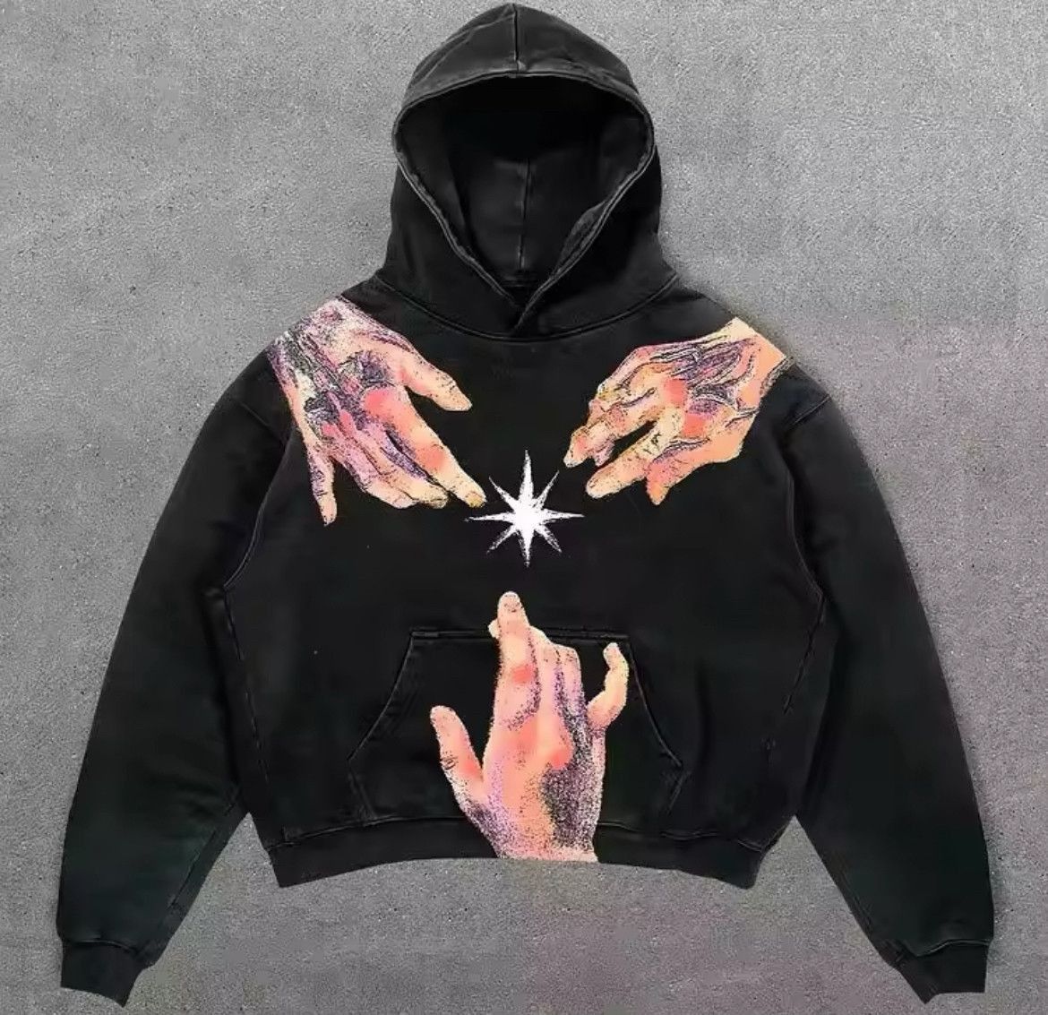Japanese Brand × Vintage Vintage Cosmic Touch Graphic Print Oversized Hoodie Size US L / EU 52-54 / 3 - 2 Thumbnail