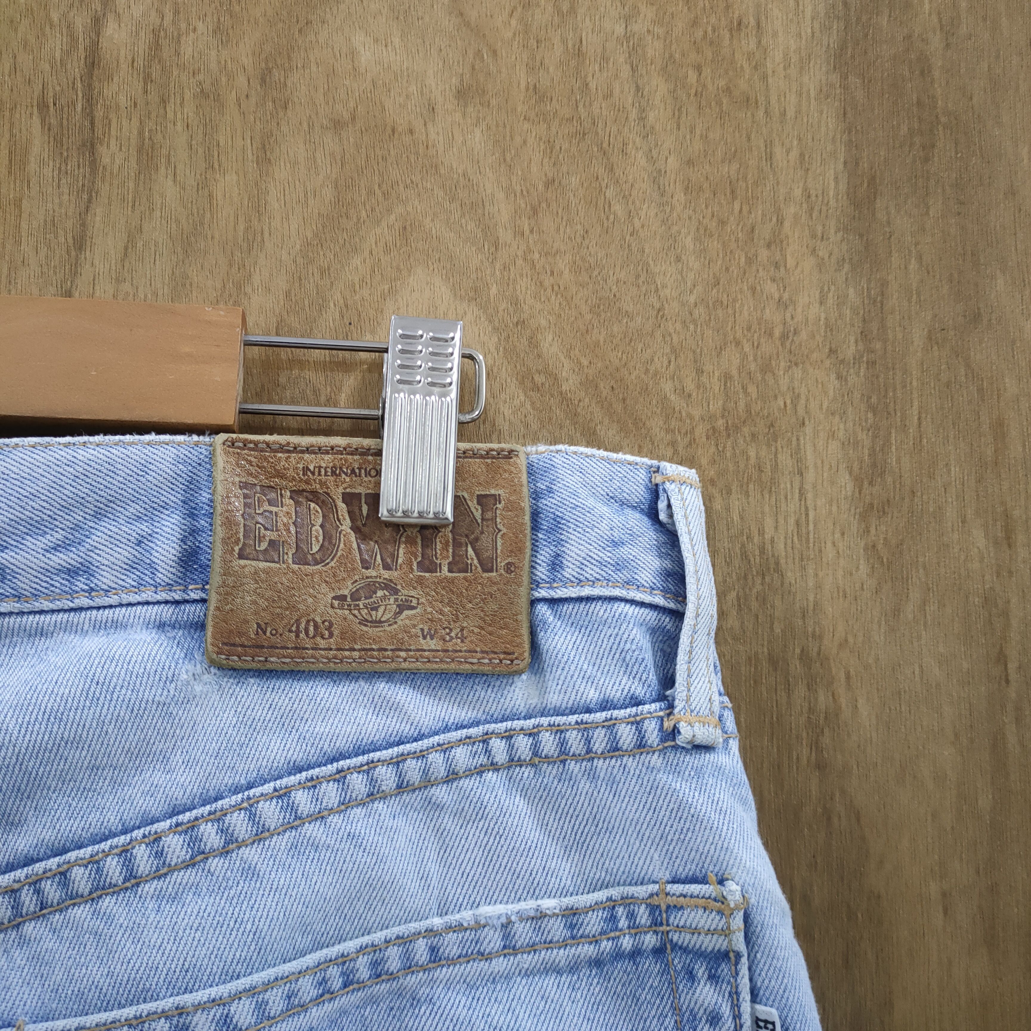 Edwin × StraightFaded × Vintage VINTAGE EDWIN LIGHT BLUE DISTRESSED JEANS DENIM PANTS Size US 34 / EU 50 - 10 Thumbnail