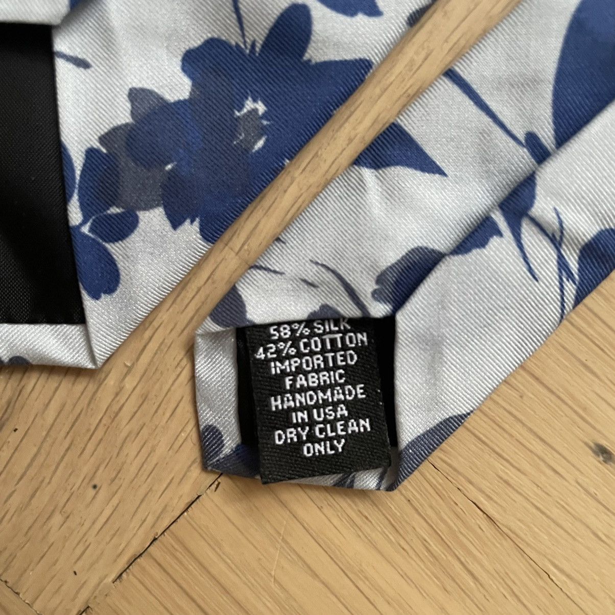 Theory Blue Flower Thoery Tie Size ONE SIZE - 4 Thumbnail