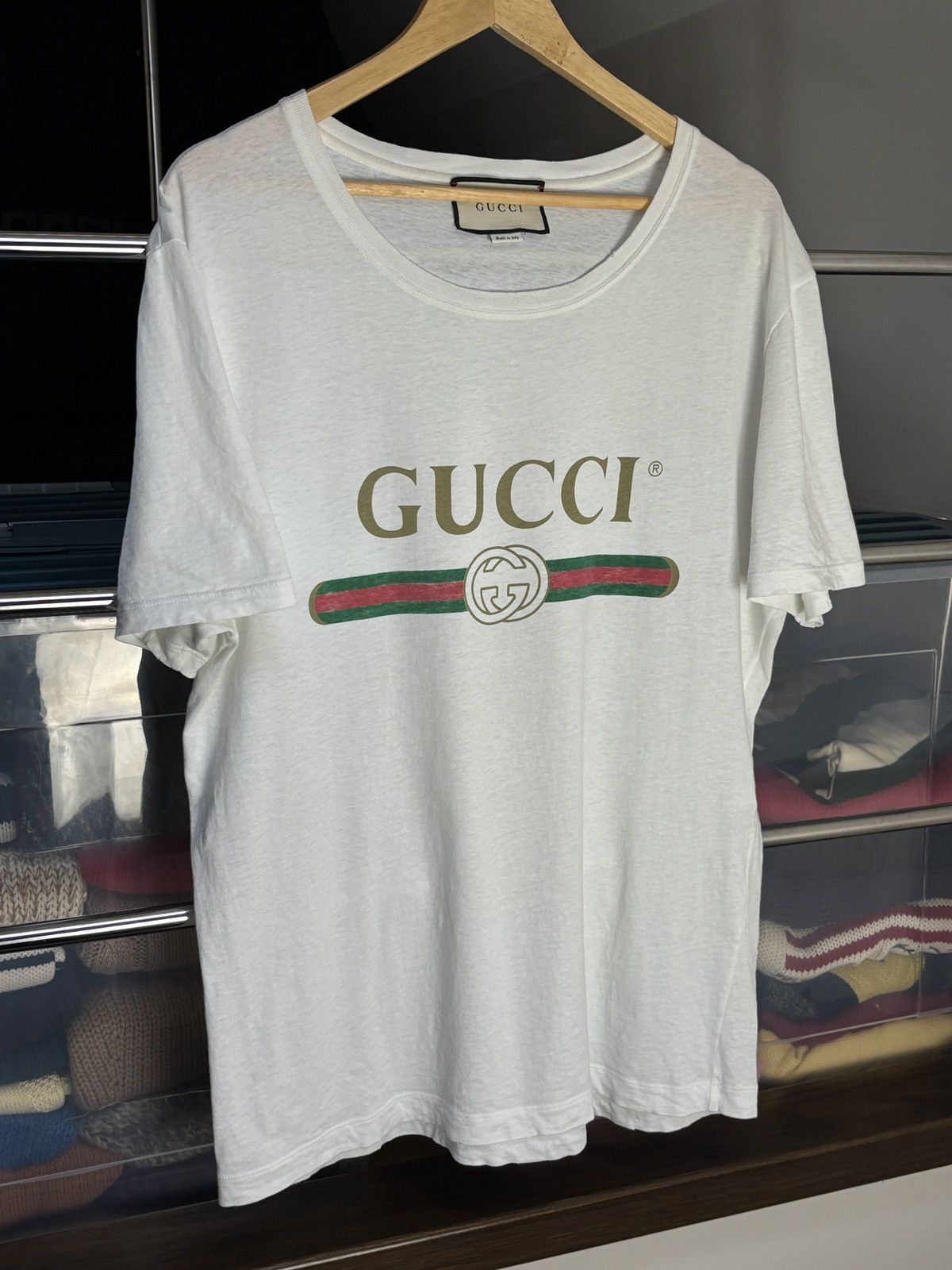 Gucci Gucci Classic Logo Oversized Designer Tee Box Vintage Rocky Size US M / EU 48-50 / 2 - 2 Thumbnail