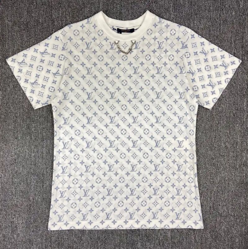 Louis Vuitton Louis Vuitton Women's Cotton T-Shirt in White 0089 Size L / US 10 / IT 46 - 1 Thumbnail