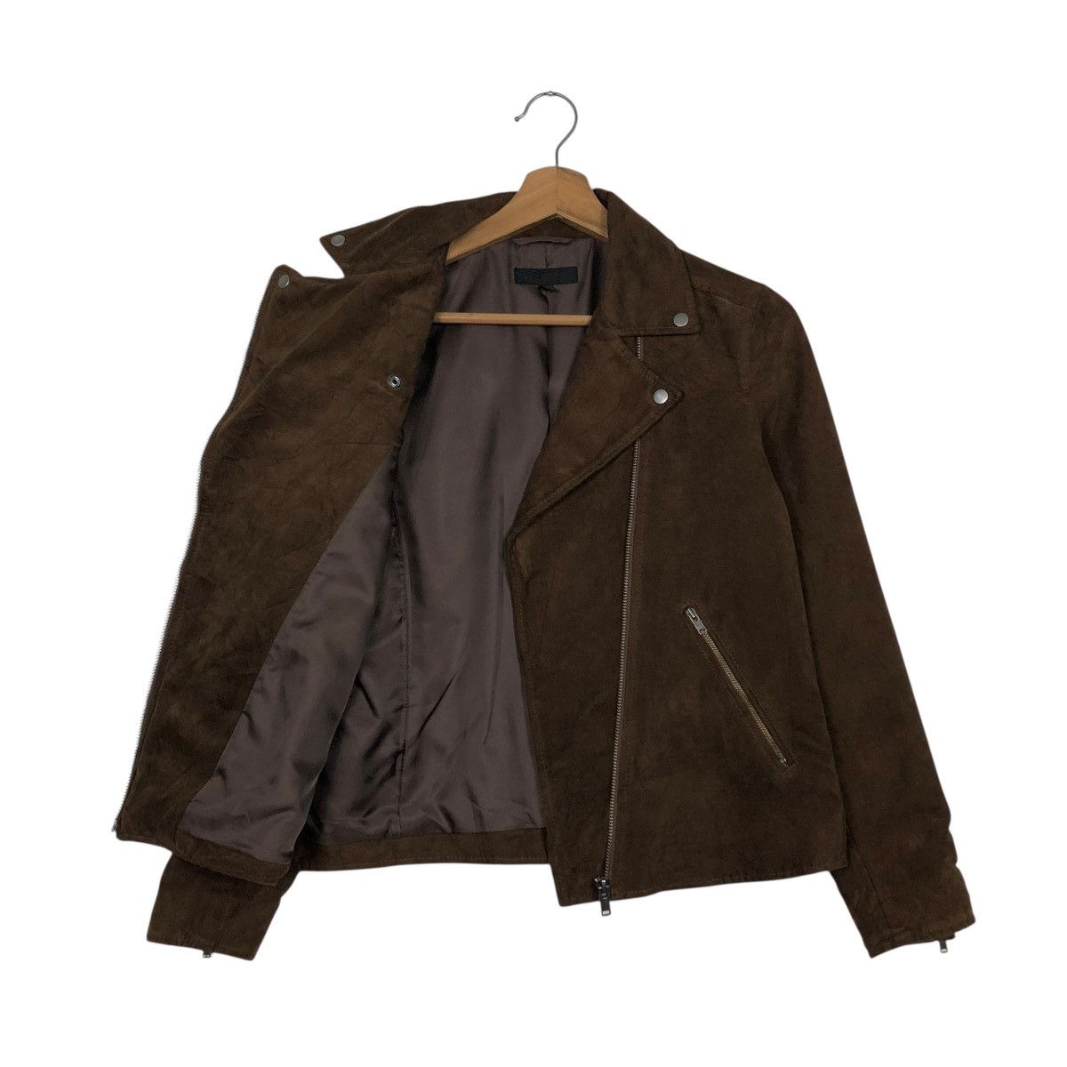 Japanese Brand 🔥RICH BROWN BIKER JACKET DOUBLE COLLAR UNIQLO ISSEY MIYAKE Size US S / EU 44-46 / 1 - 13 Thumbnail