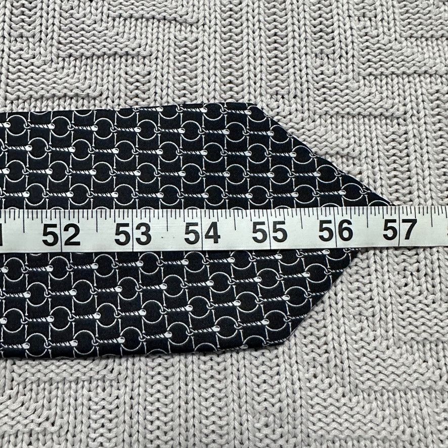 Bert Pulitzer Bert Pulitzer black equestrian bit print silk tie Size ONE SIZE - 4 Thumbnail
