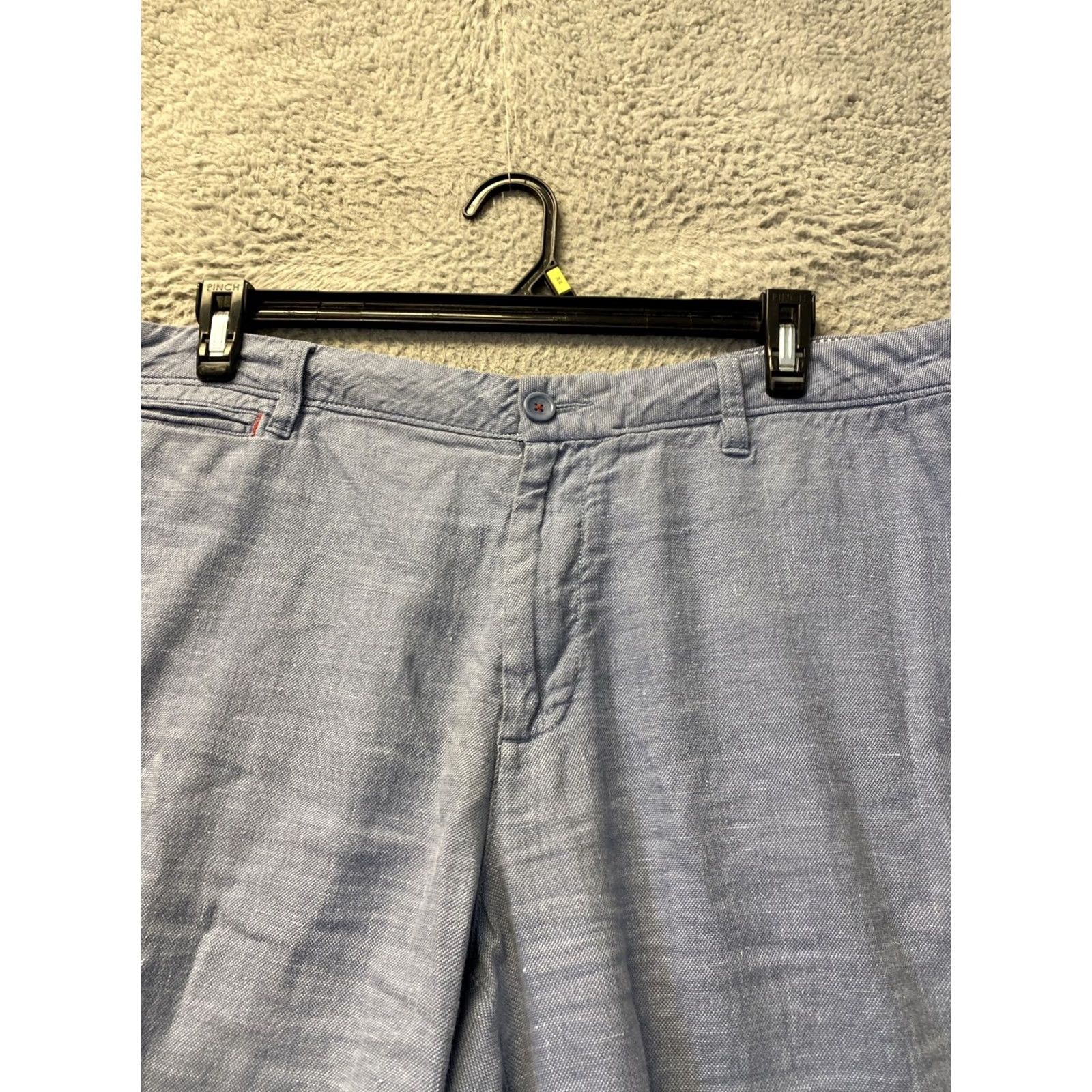 UNTUCKit UNTUCKit Shorts Mens 40 Blue Linen Cotton Chino 9 Inch Casual Summer Mens Size US 40 / EU 56 - 2 Thumbnail