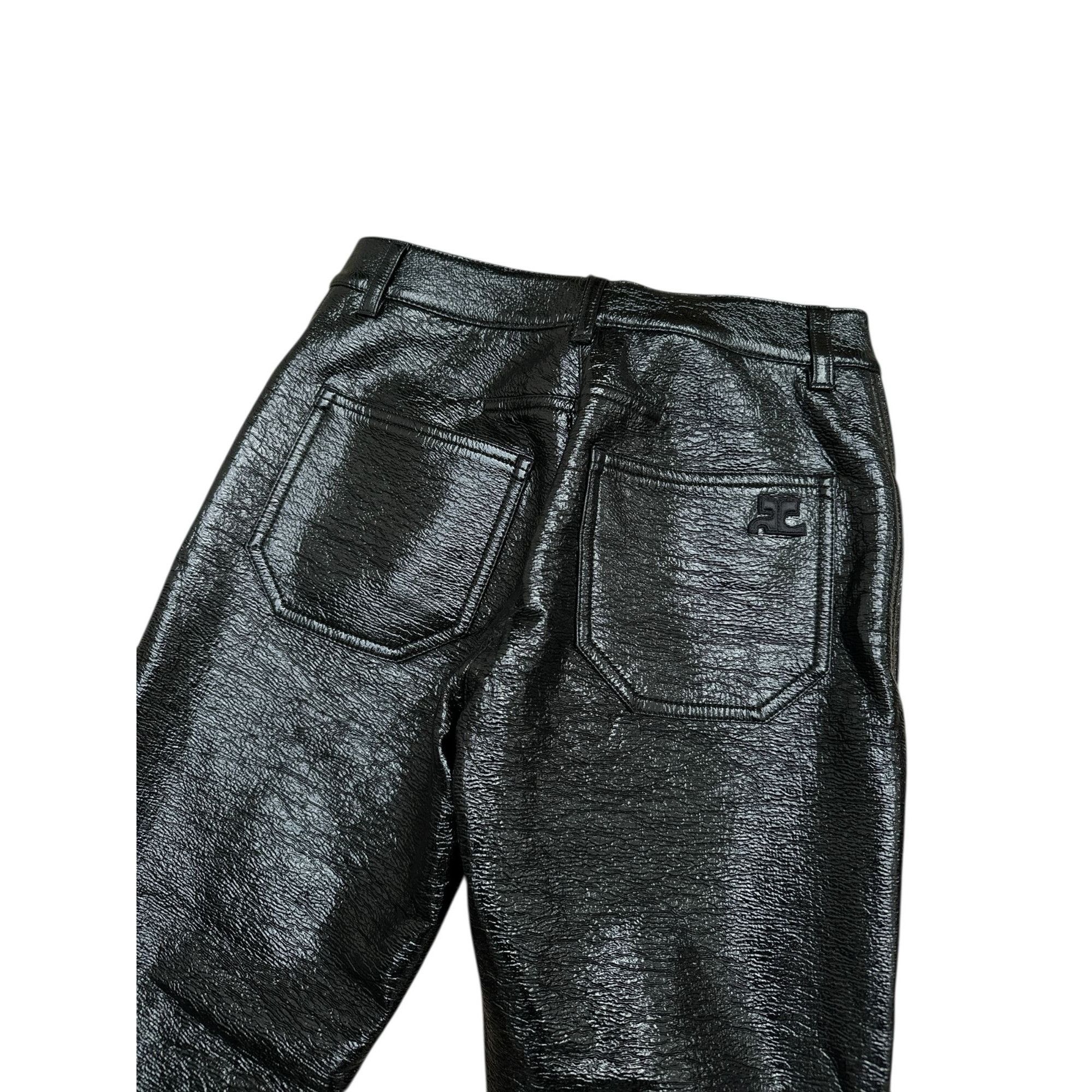 Courreges Black Vinyl Pants Size 25" / US 0 / IT 36 - 5 Thumbnail