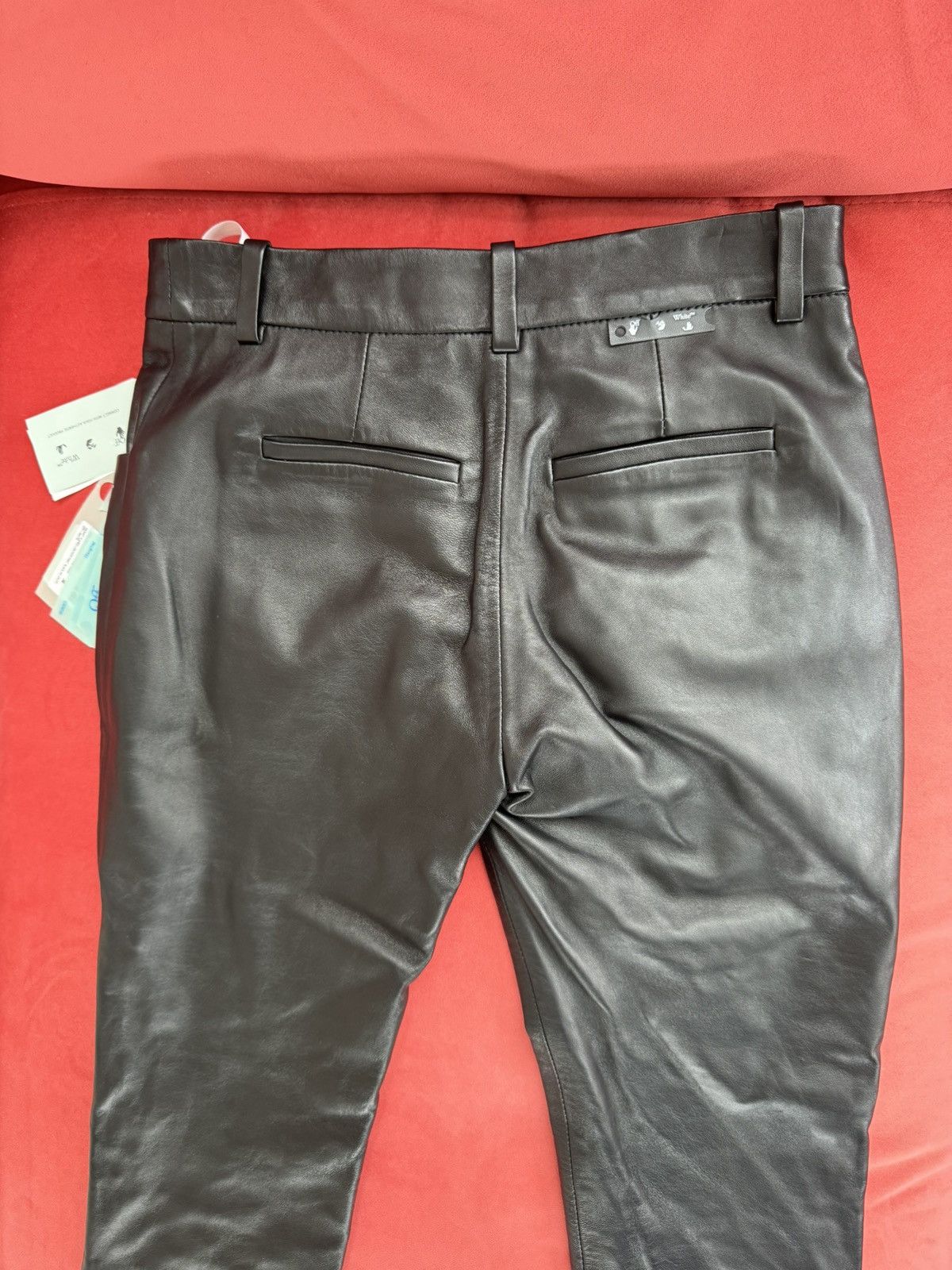Off-White New Off-White skinny-flared leather trousers, size XS int Size 26" / US 2 / IT 38 - 11 Thumbnail