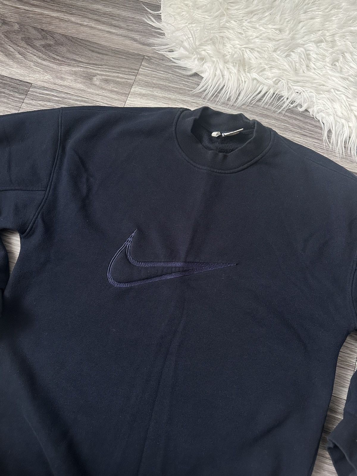 Nike Nike Vintage Blue Sweatshirt Big Swoosh hype y2k vintage Size US L / EU 52-54 / 3 - 2 Thumbnail