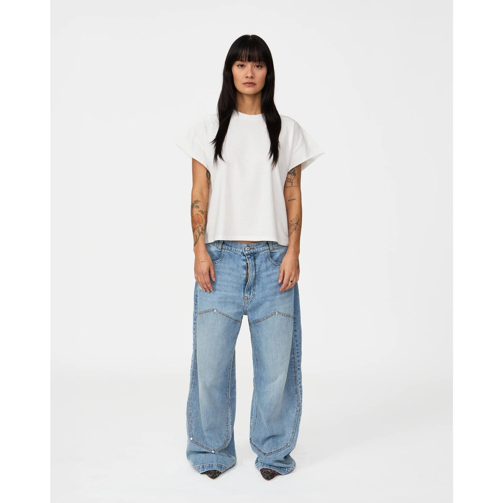 Designer Untytled 'Tie' Trouser [Washed Denim] (Sz 30, 32, 34, 36) Size US 32 / EU 48 - 1 Thumbnail