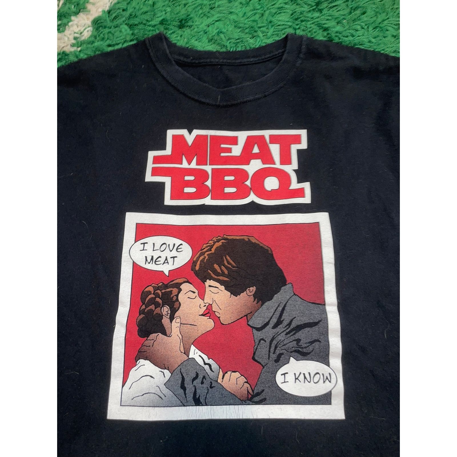 Vintage Meat BBQ Shirt I Love Meat Graphic Star Wars Punk band Tee Size US L / EU 52-54 / 3 - 10 Thumbnail