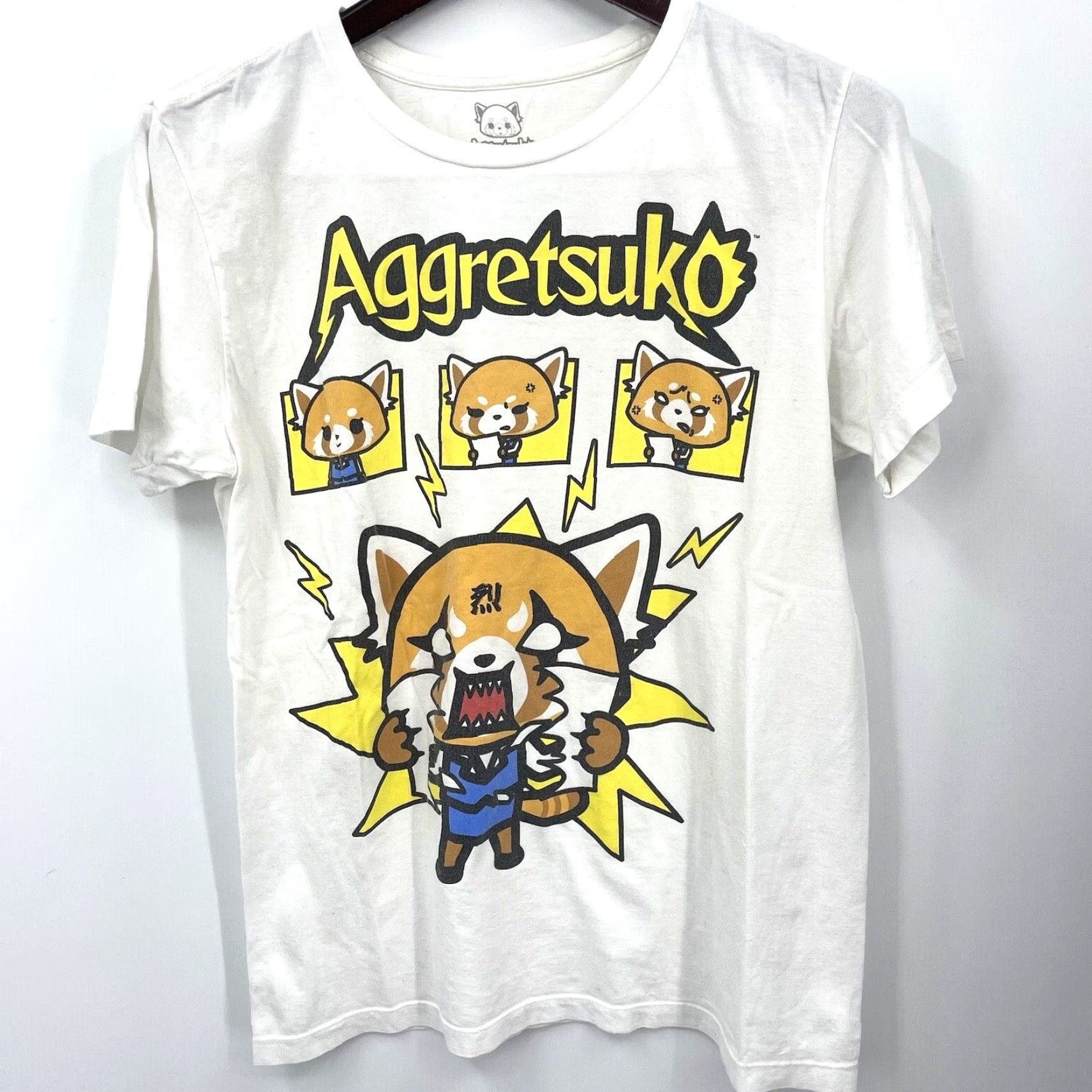 Vintage Sanrio Aggretsuko Shirt Adult Medium White Anime Graphic Tee 90s Retro Mens Size US M / EU 48-50 / 2 - 2 Thumbnail