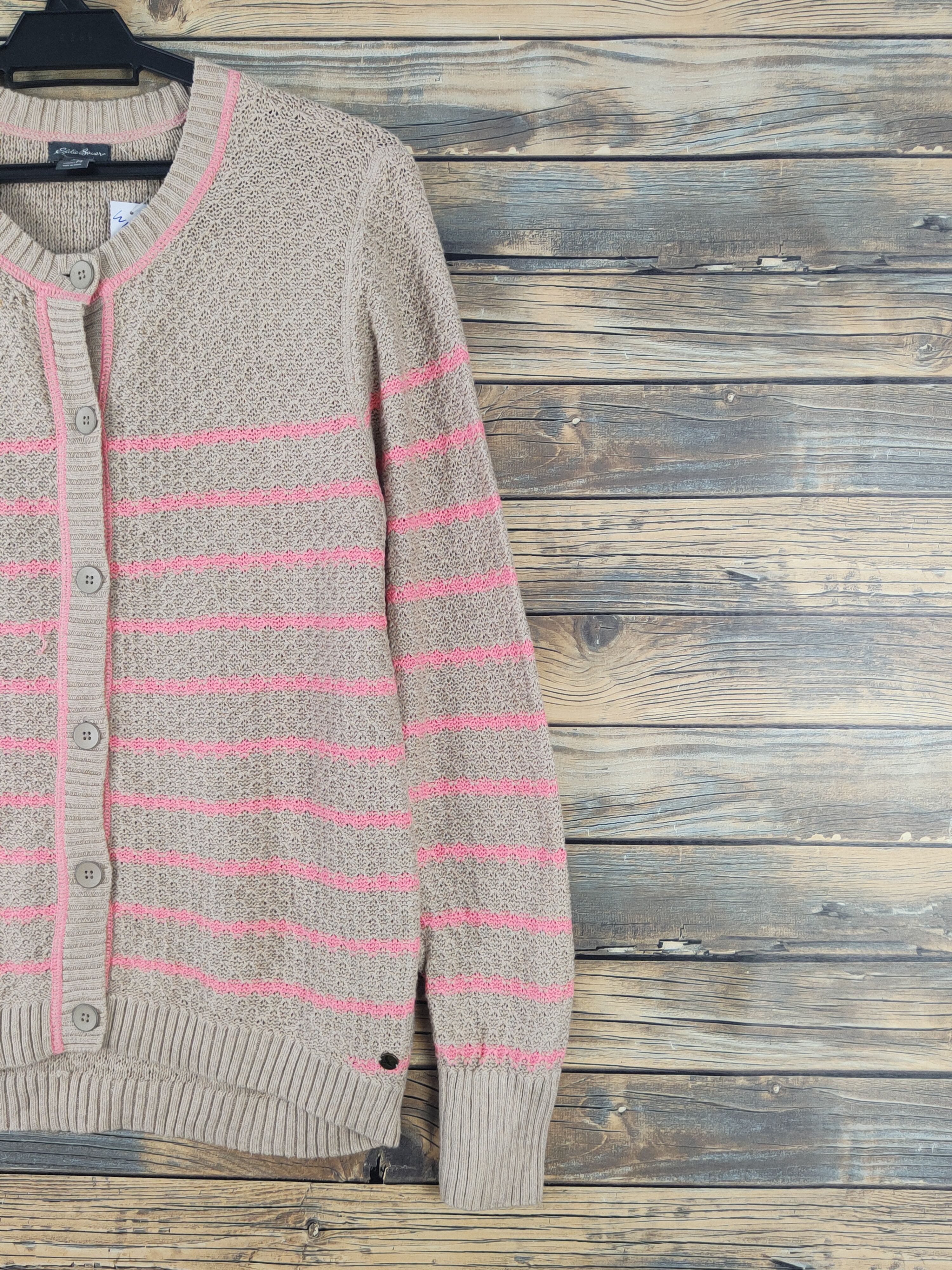 Eddie Bauer Eddie Bauer Light Brown Knitwear Cardigan #W1740 Size M / US 6-8 / IT 42-44 - 5 Thumbnail
