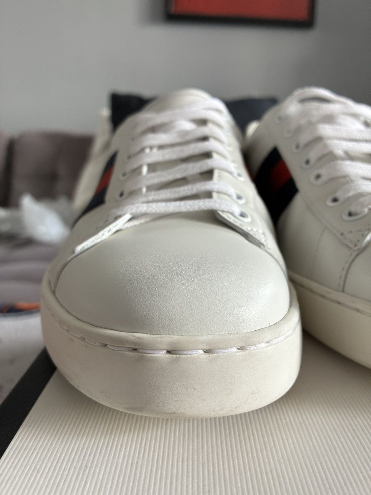 Gucci Gucci Ace Classic Leather Sneaker Size US 10 / EU 43 - 7 Thumbnail