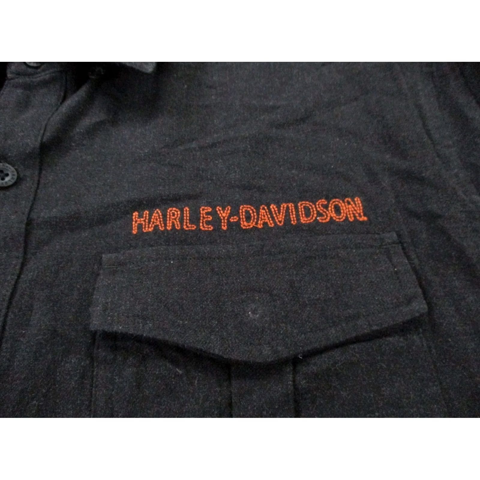 Harley Davidson Harley-Davidson Shirt Men XL Black Motorcycle Biker Casual Embroidered Buttons Pocket Logo Size US XL / EU 56 / 4 - 6 Thumbnail