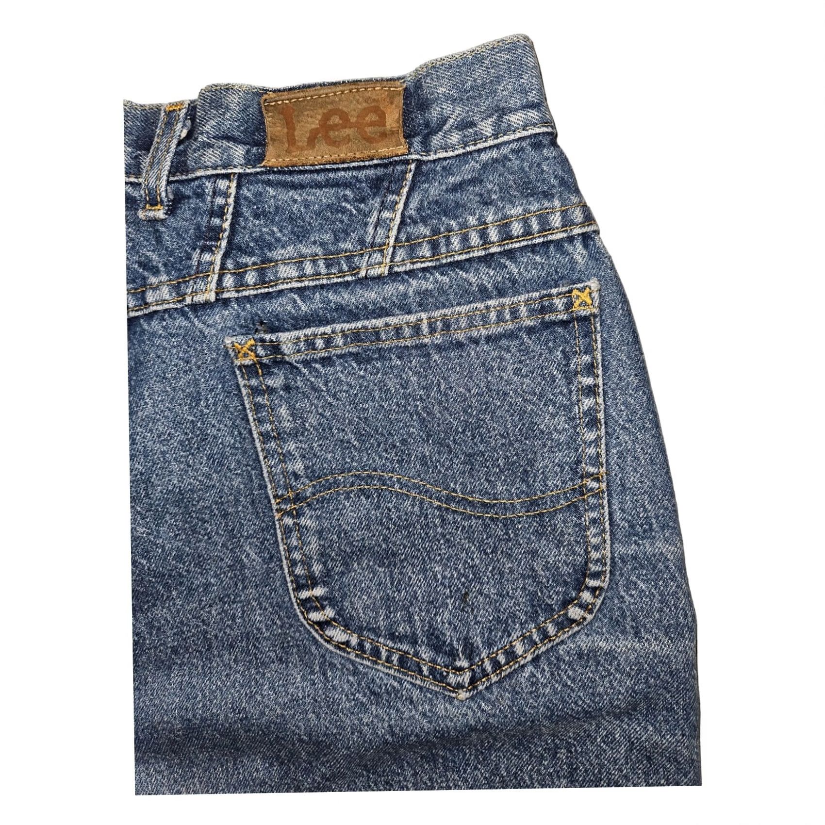 Lee VINTAGE Lee Tapered Jeans Women 16 Tall High Rise 90s Hipster Logo Blue Denim Size 38" / US 16 / IT 52 - 8 Thumbnail