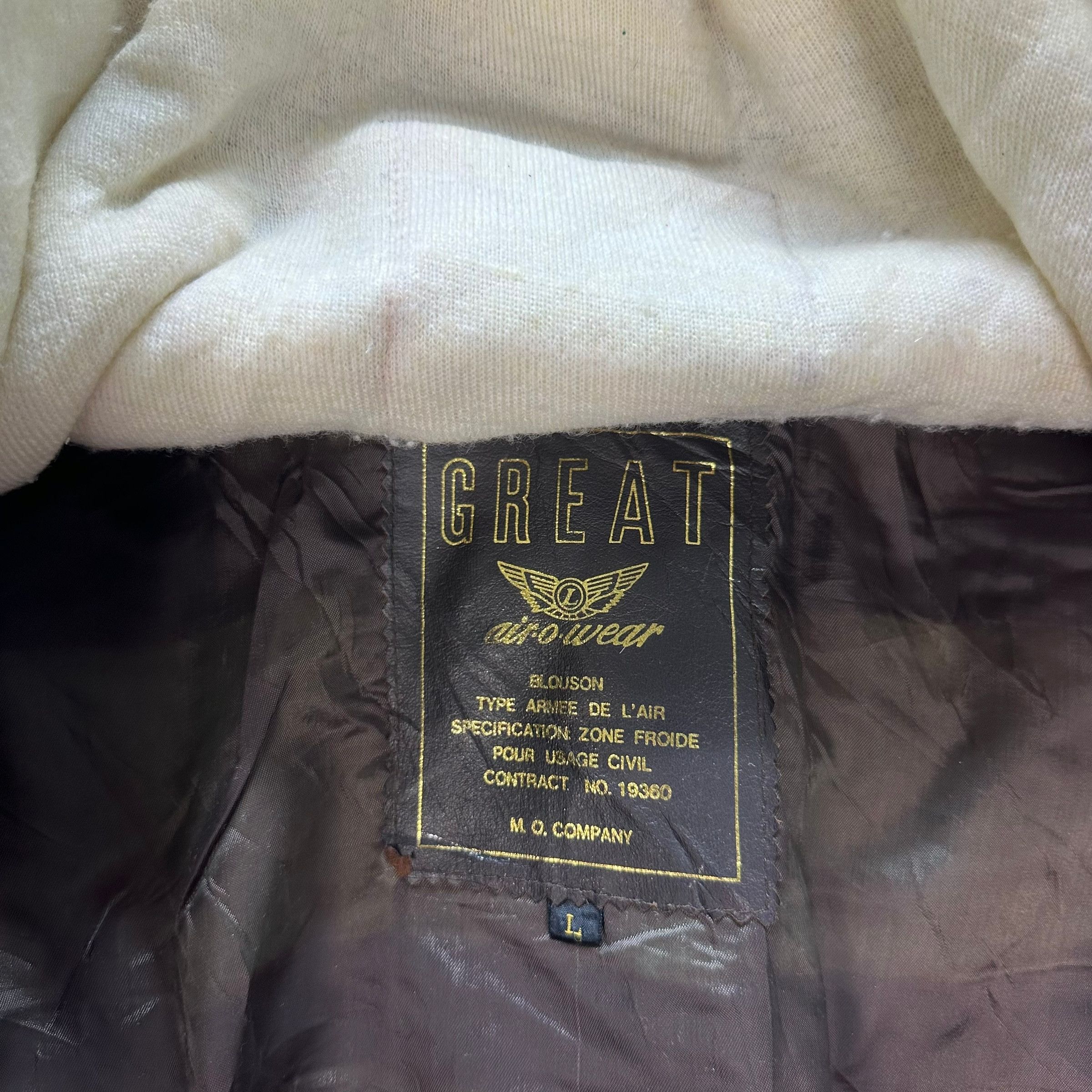 Vintage M. O. COMPANY GREAT AIR-O-WEAR A2 LEATHER JACKET #8805-028 Size US L / EU 52-54 / 3 - 12 Thumbnail