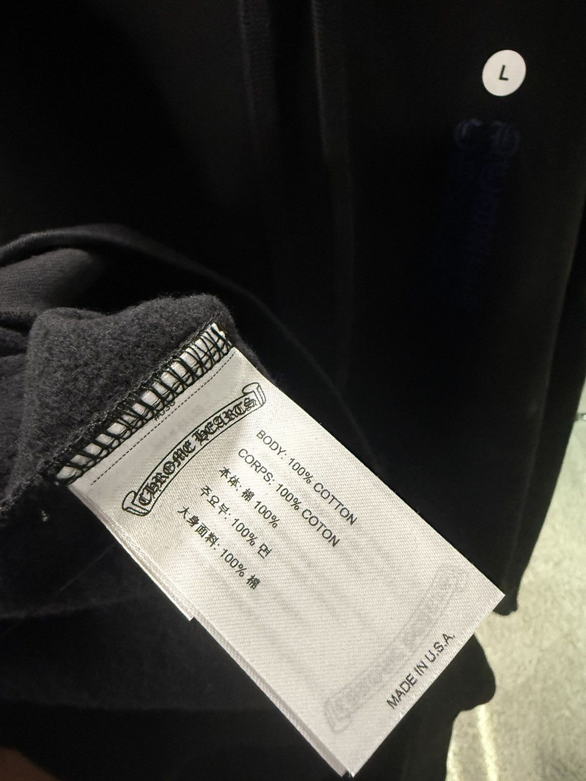 Chrome Hearts Chrome Hearts Black Blue Vertical Hoodie Size US L / EU 52-54 / 3 - 3 Thumbnail