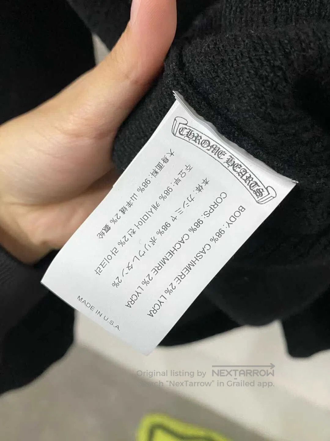 Chrome Hearts black cashmere sword sweater by chrome hearts. Size US XL / EU 56 / 4 - 6 Thumbnail