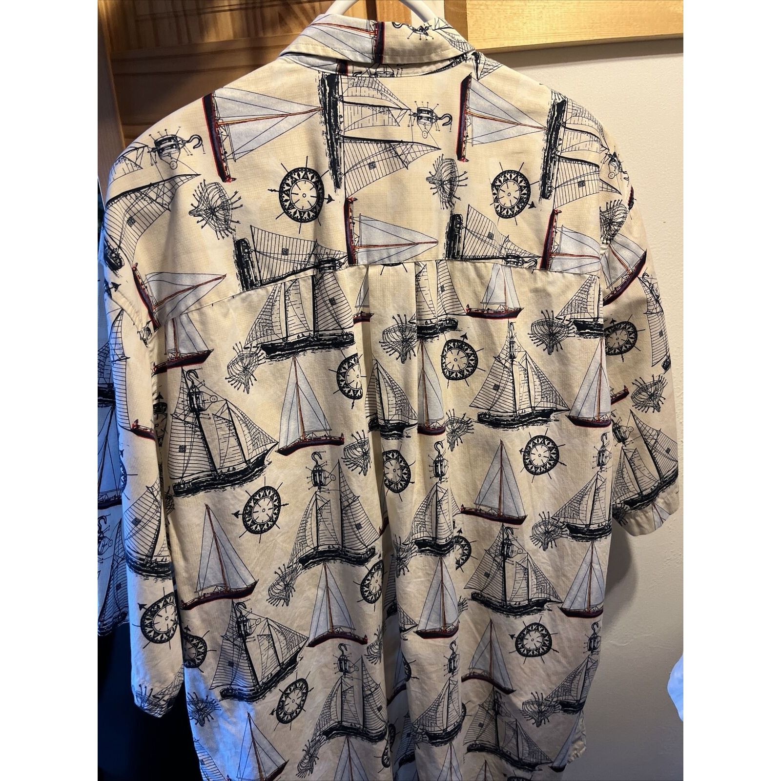Natural Issue Natural Issue Nautical Mens XLT Cotton SS Shirt Sailboat EUC Size US XL / EU 56 / 4 - 9 Thumbnail