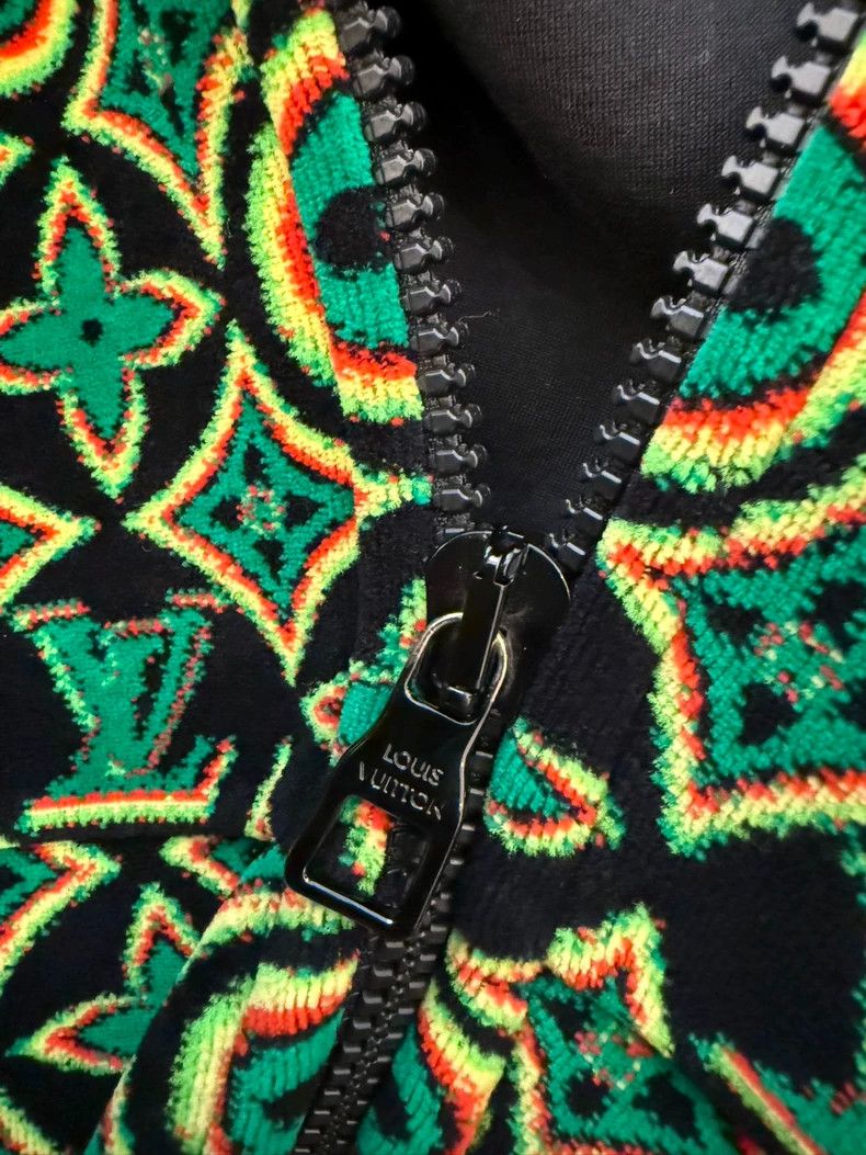 Louis Vuitton Louis Vuitton Jamaican Flocked Fleece Zip Hoodie 2501-Nexta Size US S / EU 44-46 / 1 - 4 Thumbnail
