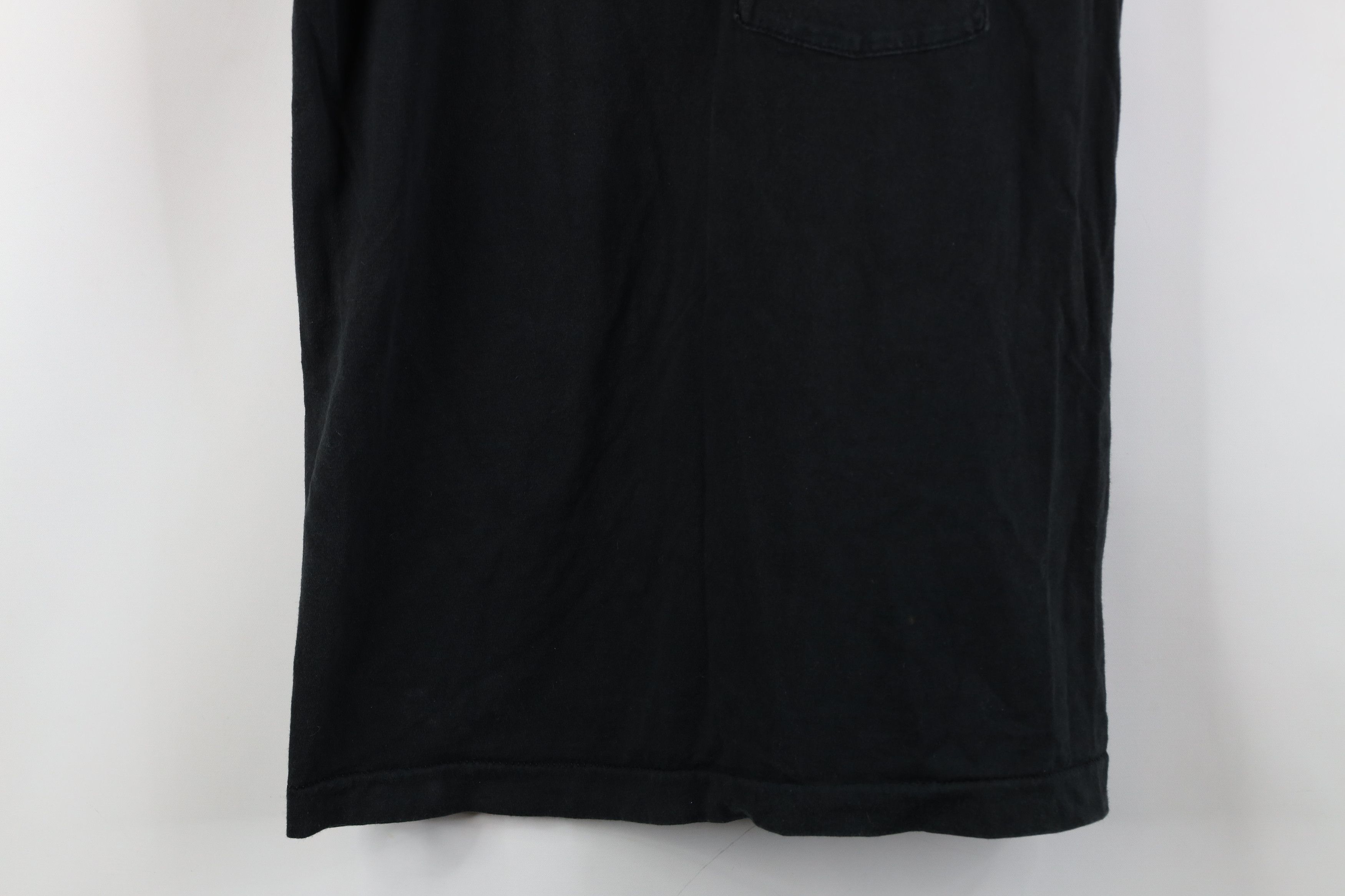 Vintage Vintage 90s Streetwear Blank Cotton T-Shirt Black Pocket USA Size US M / EU 48-50 / 2 - 3 Thumbnail
